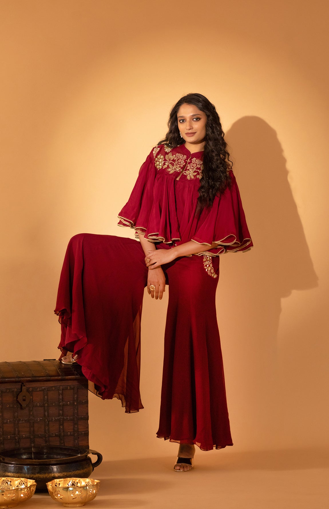 MAROON JUMPSUIT