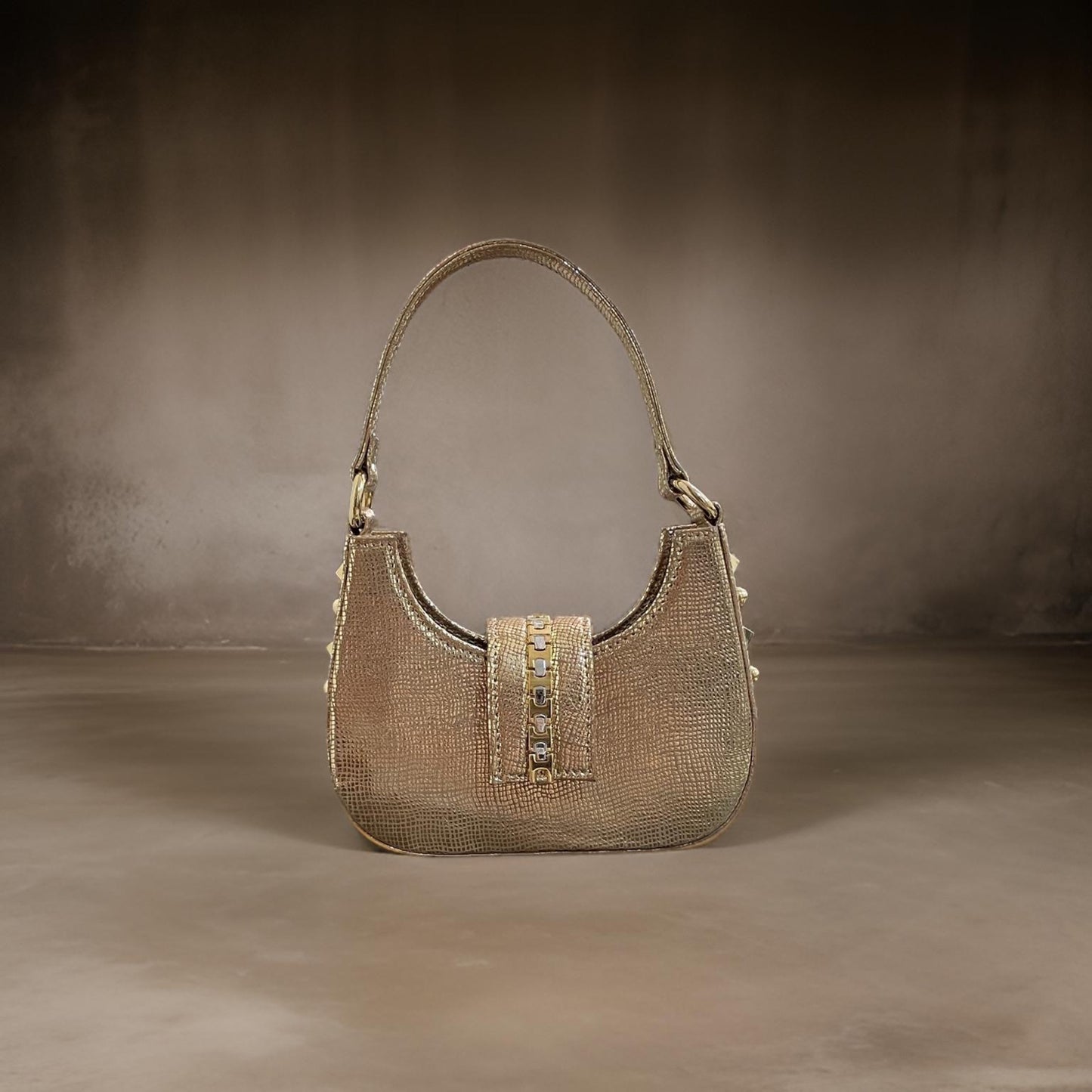 GOLD SEMI CIRCLE BAG