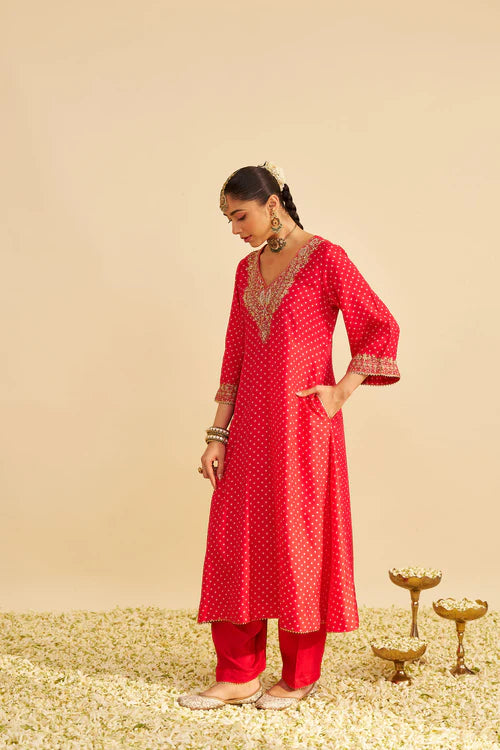 ZALIYAH - HOTPINK LONG CHAUGA WITH SALWAR
