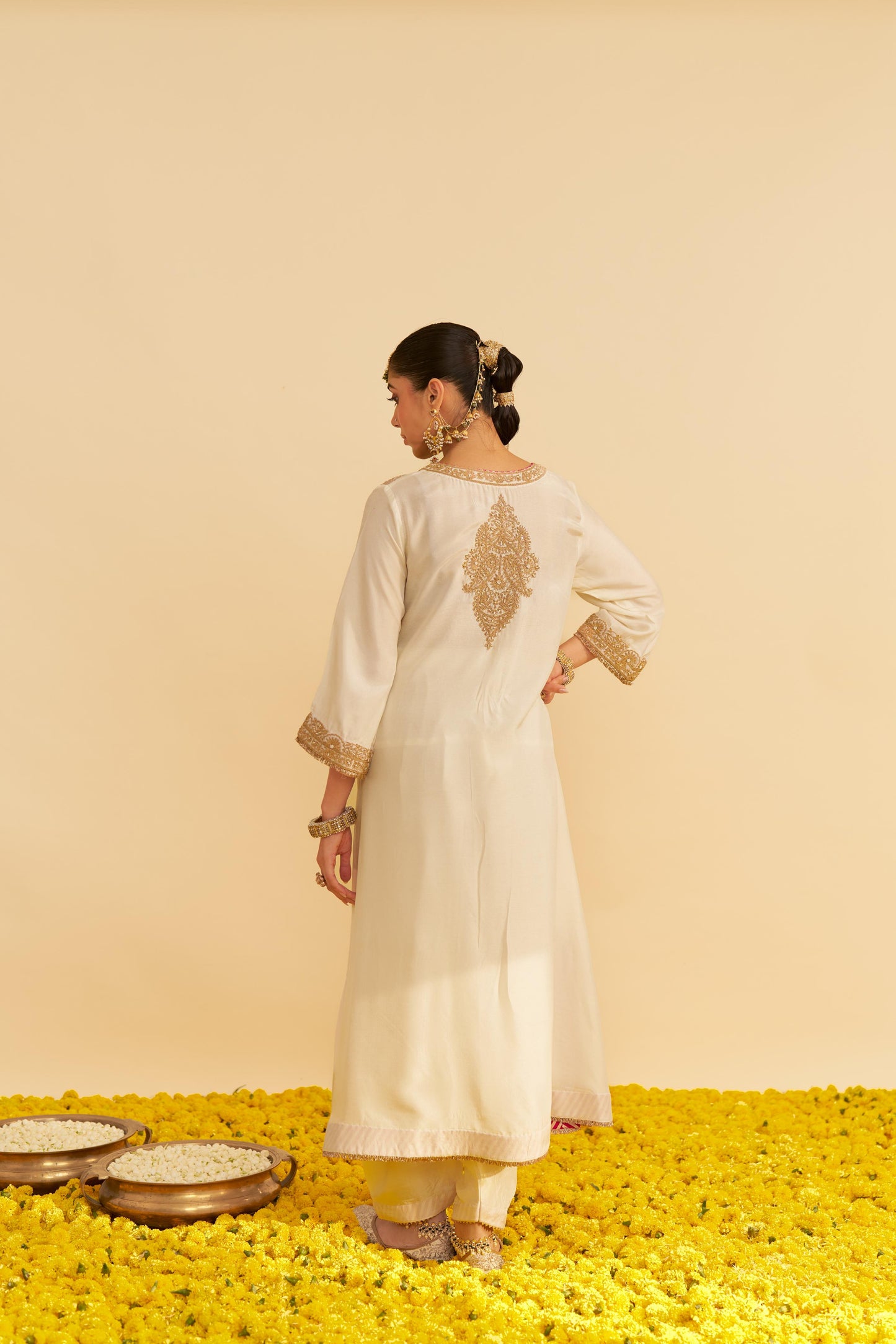 HIBA - LONG KAFTAN WITH SALWAR AND DUPATTA