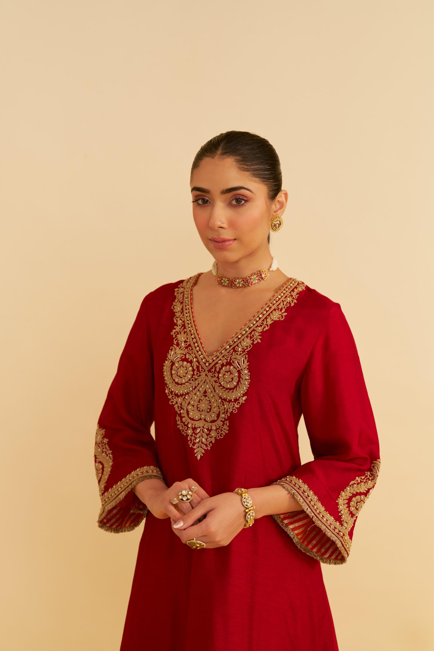 HAAYAT - LONG KAFTAN WITH SALWAR AND DUPATTA
