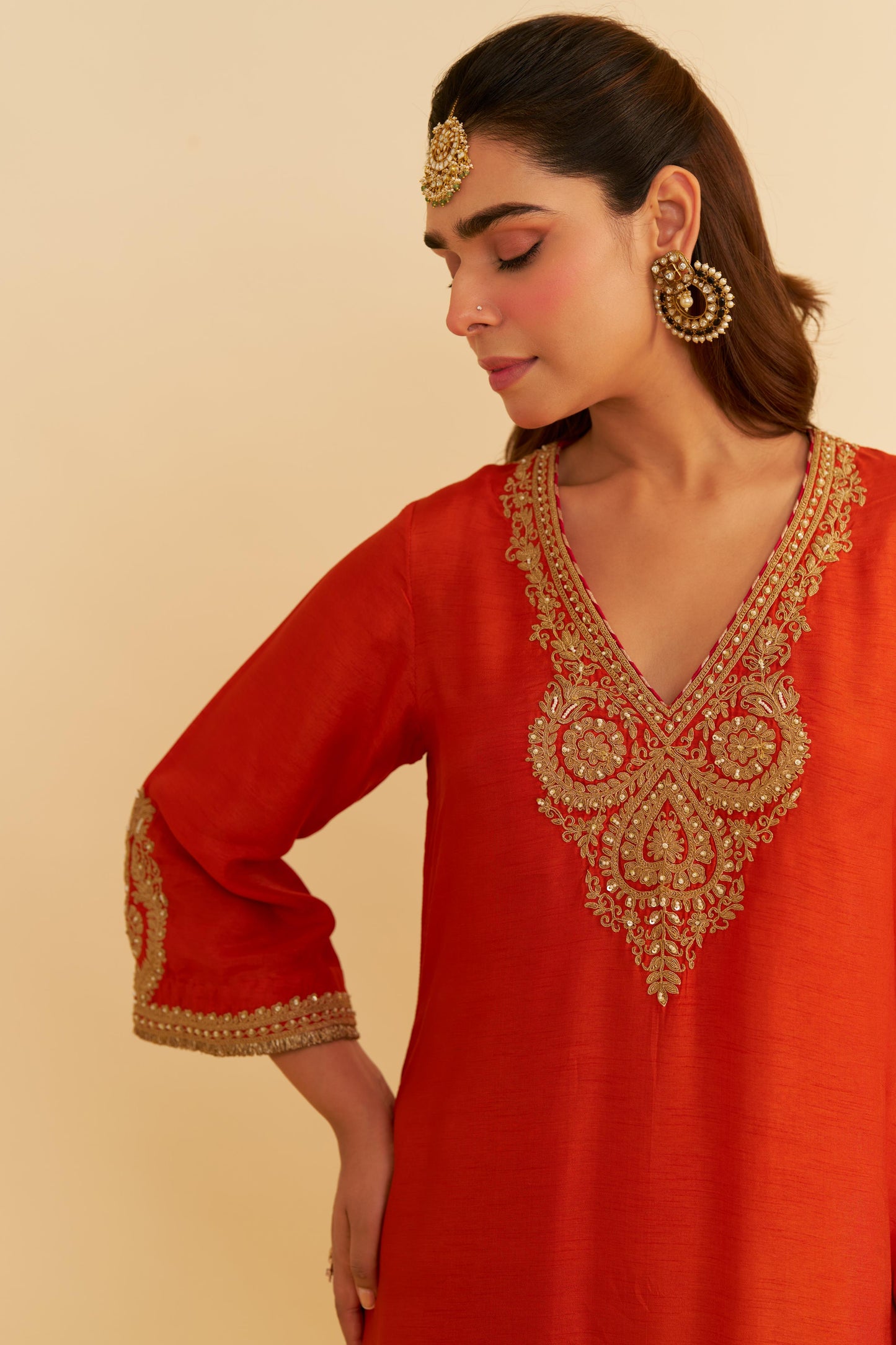 HAAYAT - LONG KAFTAN WITH SALWAR AND DUPATTA