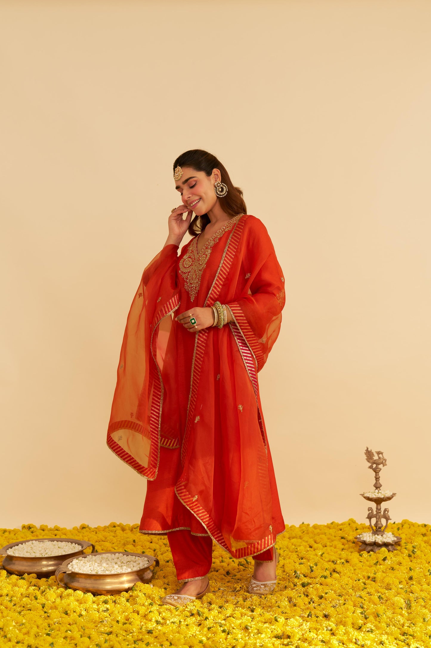 HAAYAT - LONG KAFTAN WITH SALWAR AND DUPATTA
