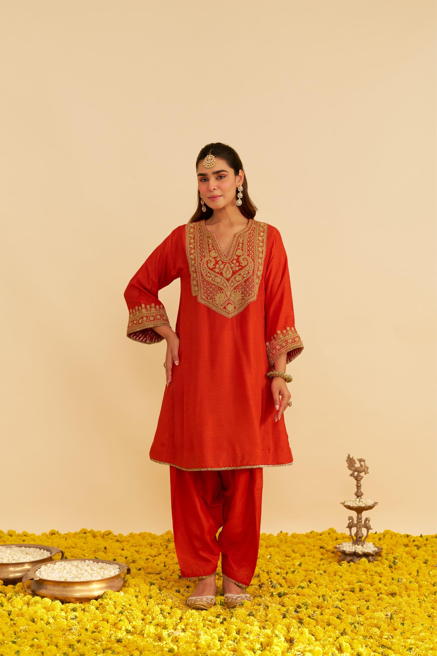MEHZA - SHORT CHAUGA WITH SALWAR AND DUPATTA