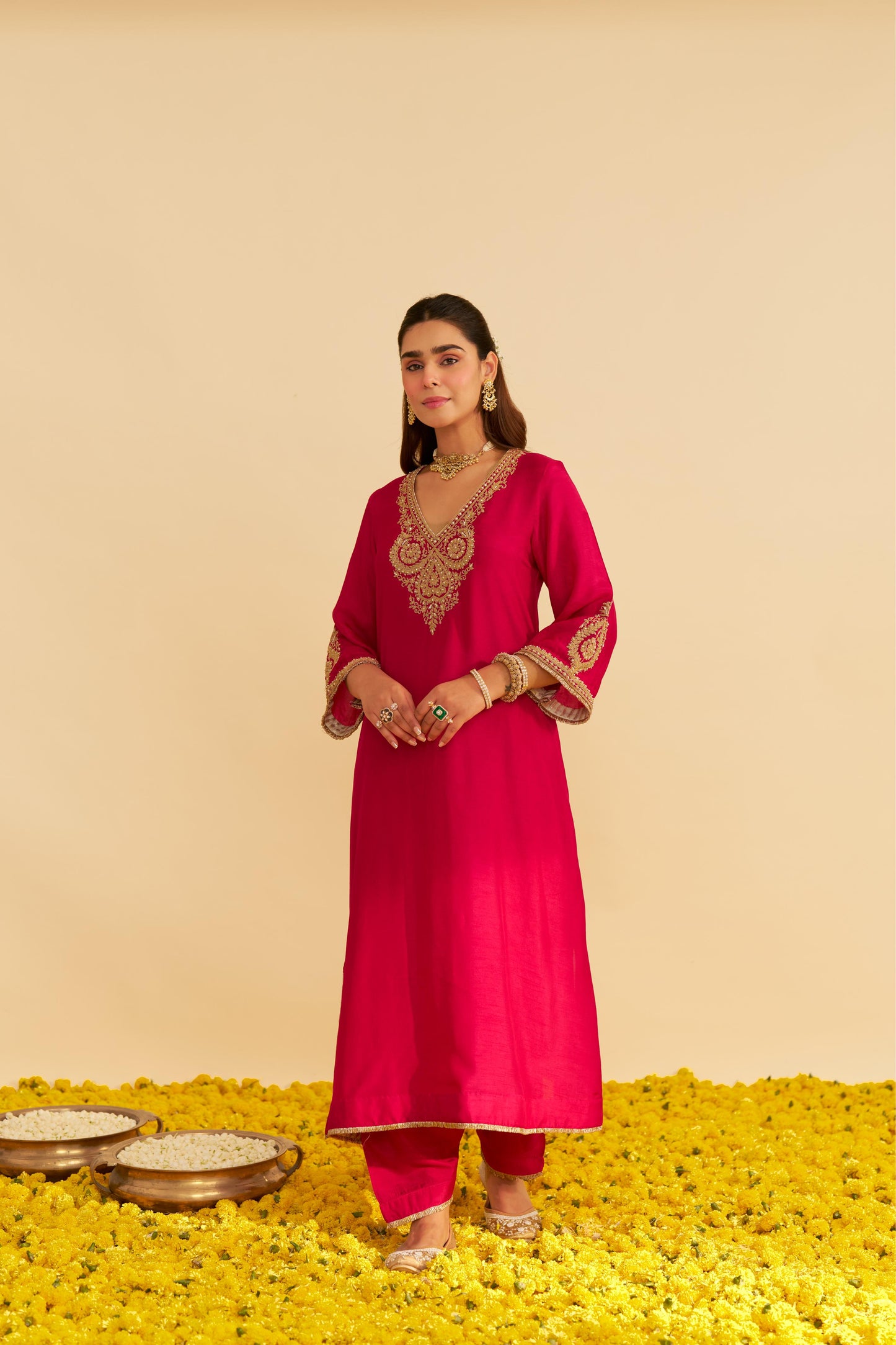 HAAYAT - LONG KAFTAN WITH SALWAR AND DUPATTA