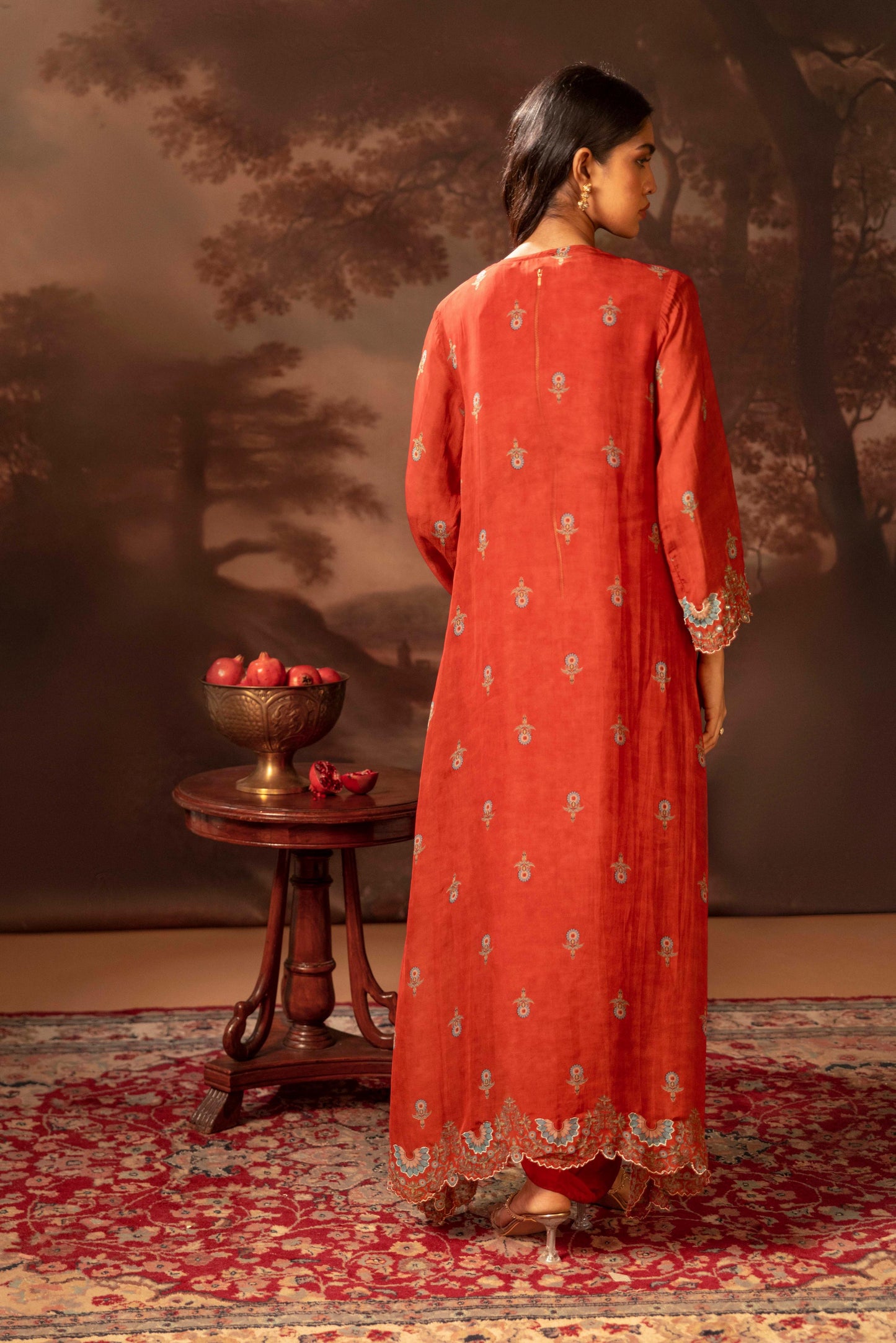 ERAYA EMBELLISHED DRAPE DRESS SET