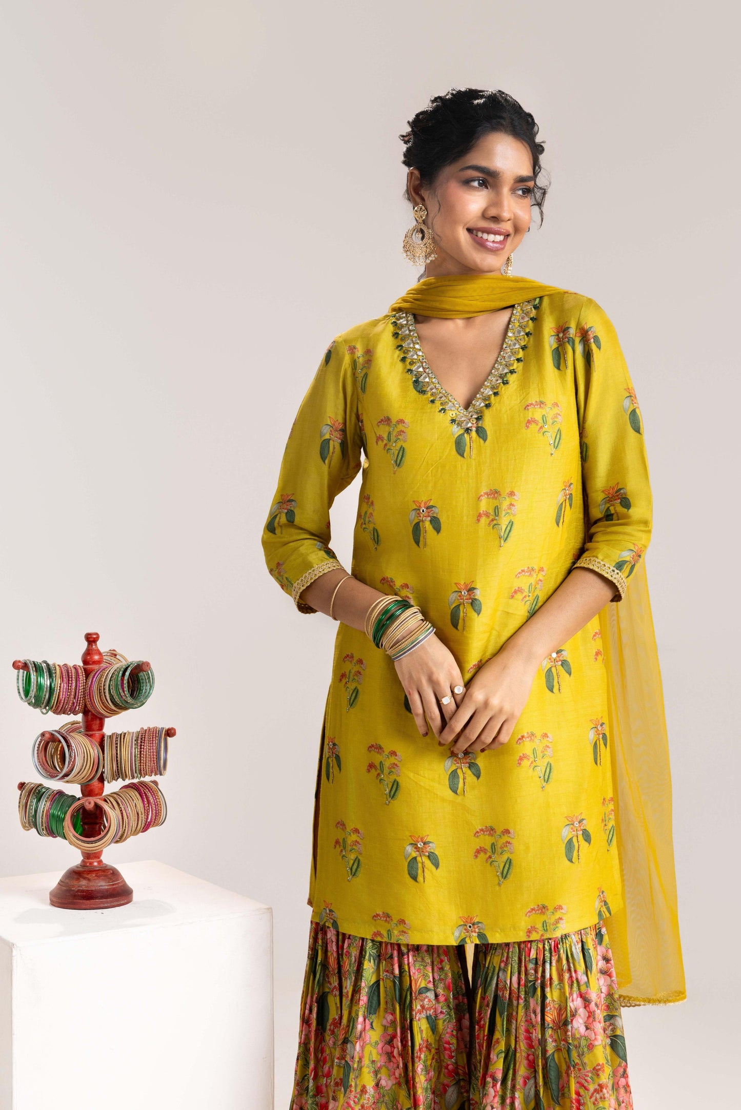 AARANI EMBROIDERED SHARARA SET WITH A CAPE