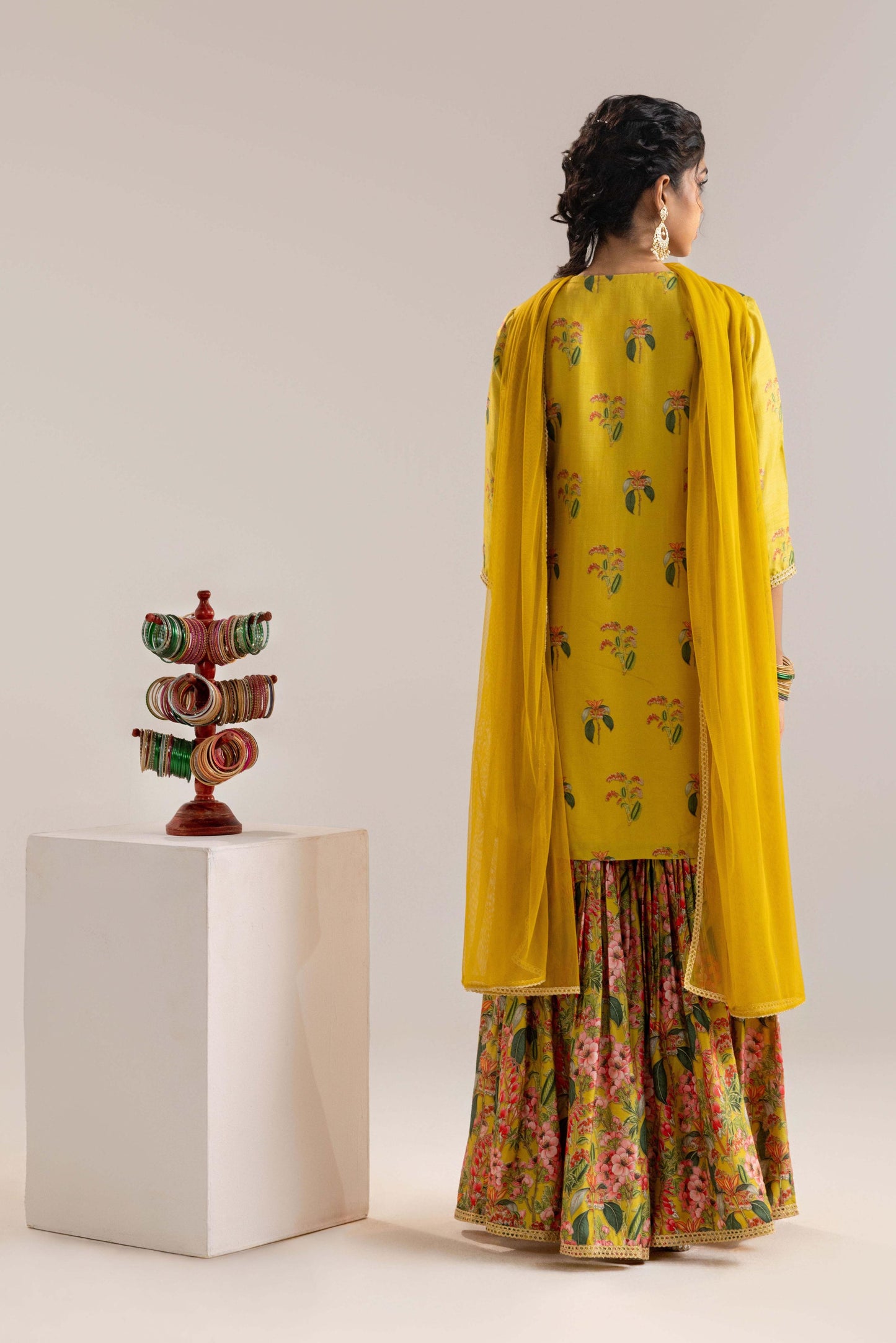 AARANI EMBROIDERED SHARARA SET WITH A CAPE