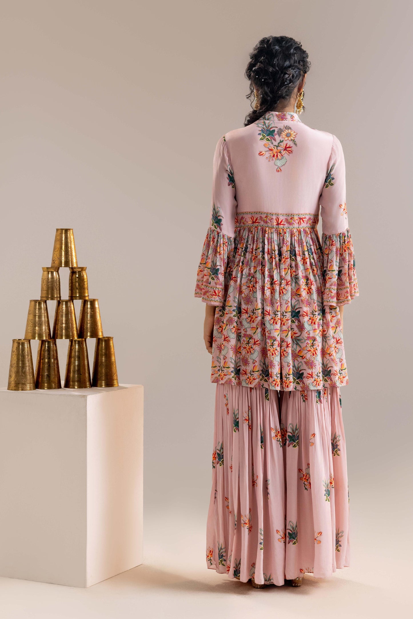 AARANI EMBROIDERED SHARARA SET