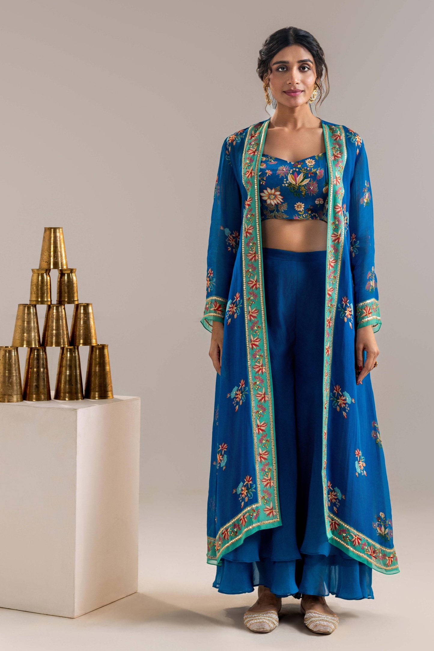 AARANI EMBROIDERED CO-ORD SET WITH JACKET