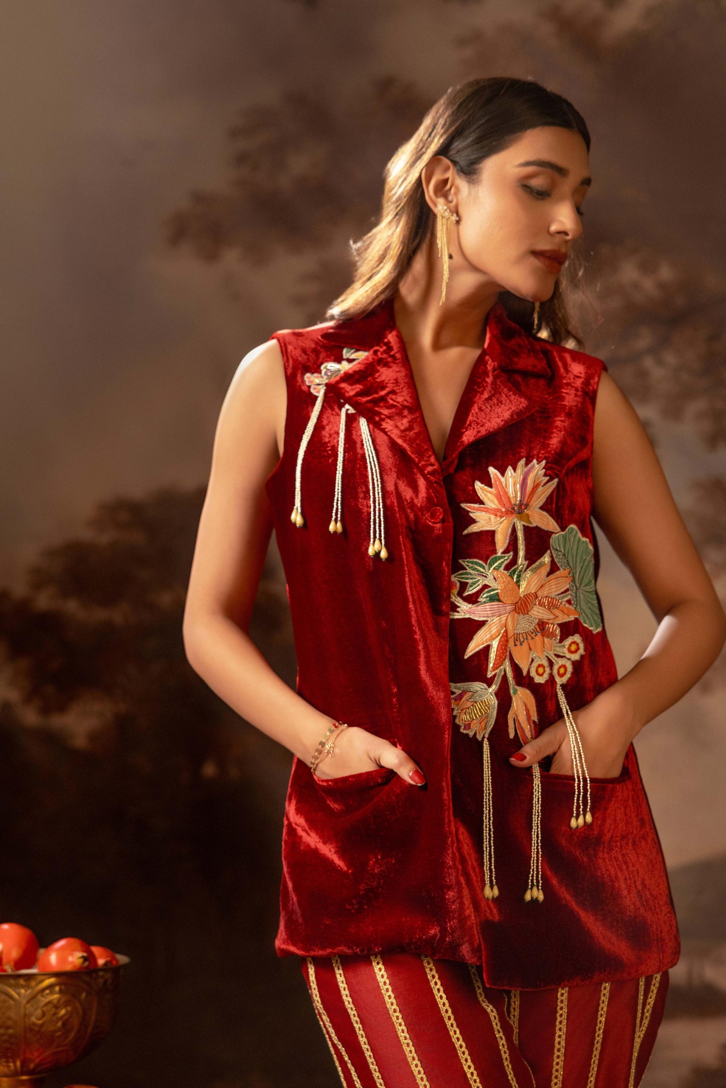 AARANI EMBROIDERED BLAZER SET
