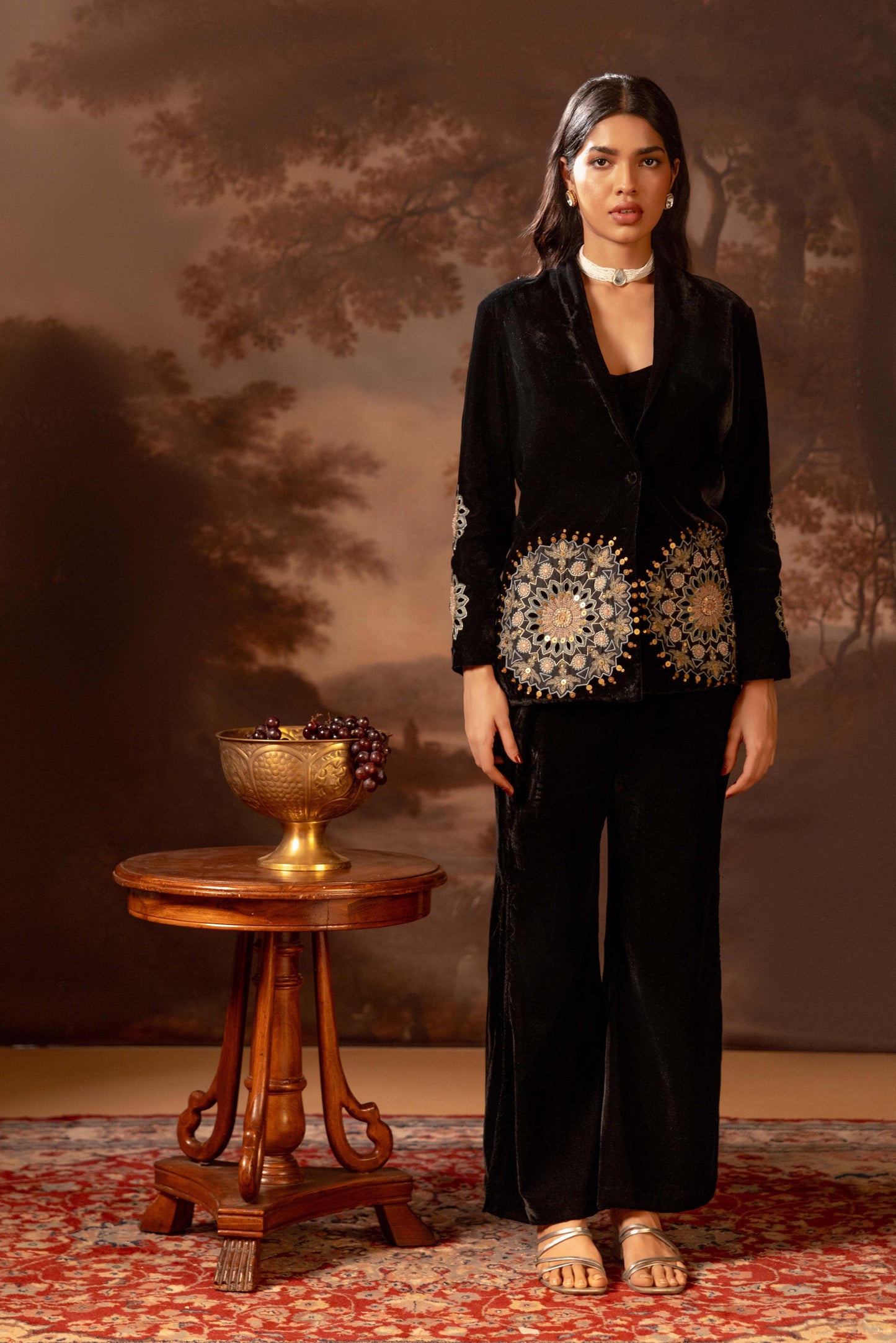 ERAYA EMBROIDERED BLAZER SET