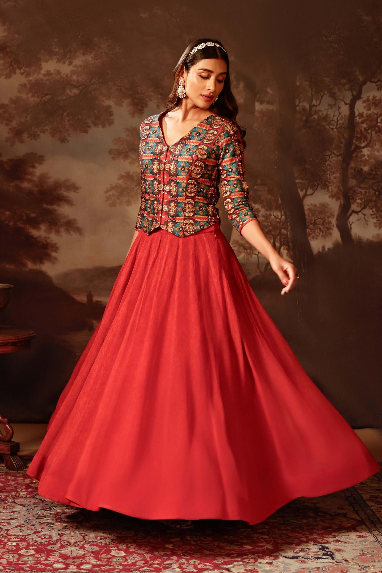 ORANI EMBROIDERED SKIRT SET