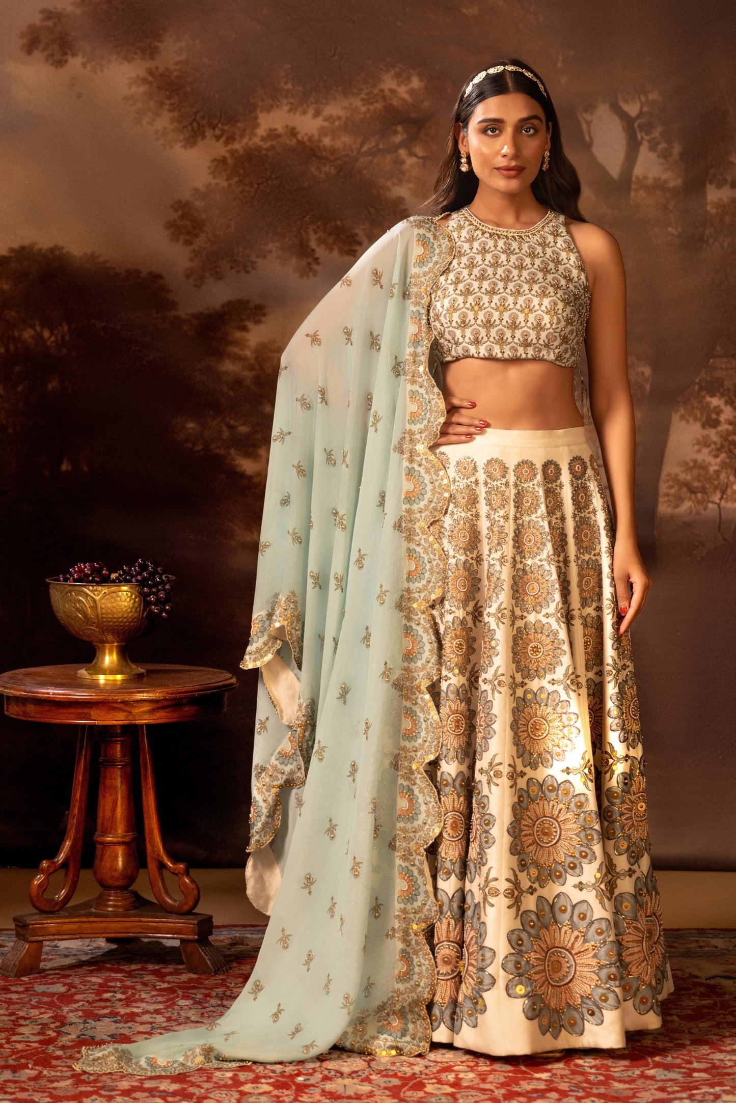 ERAYA EMBROIDERED LEHENGHA SET