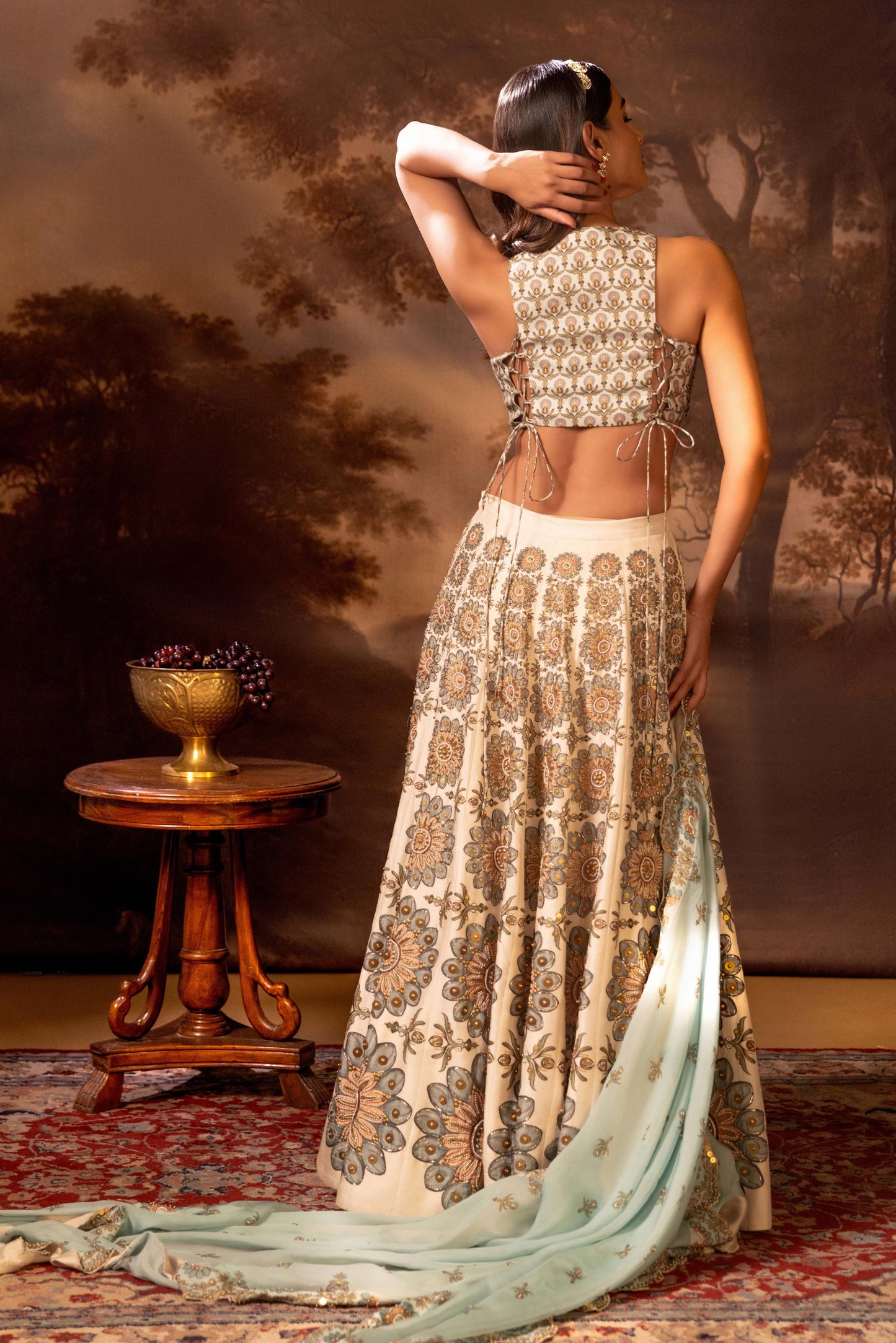 ERAYA EMBROIDERED LEHENGHA SET