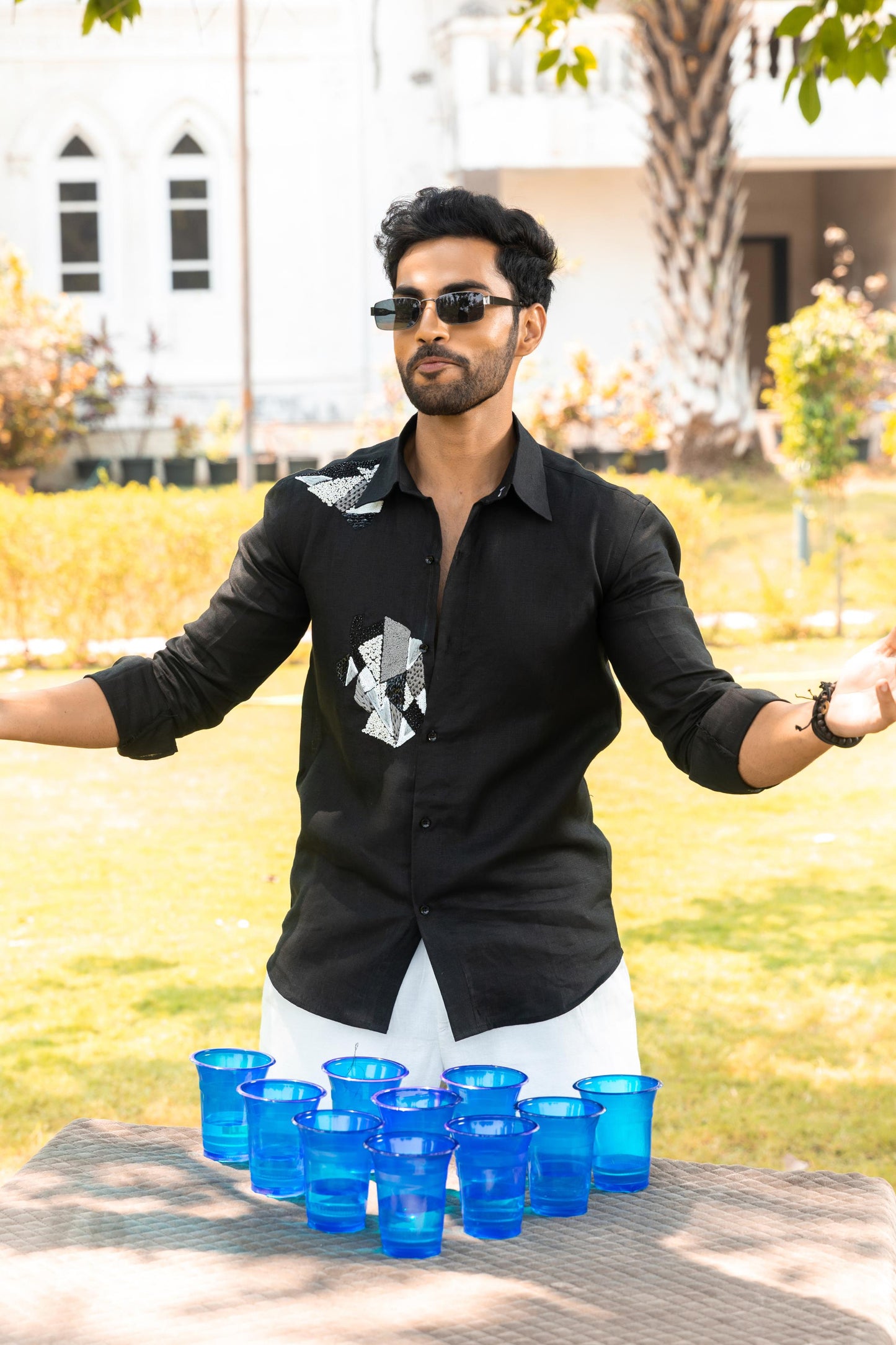 MIDNIGHT BLACK LINEN SHIRT