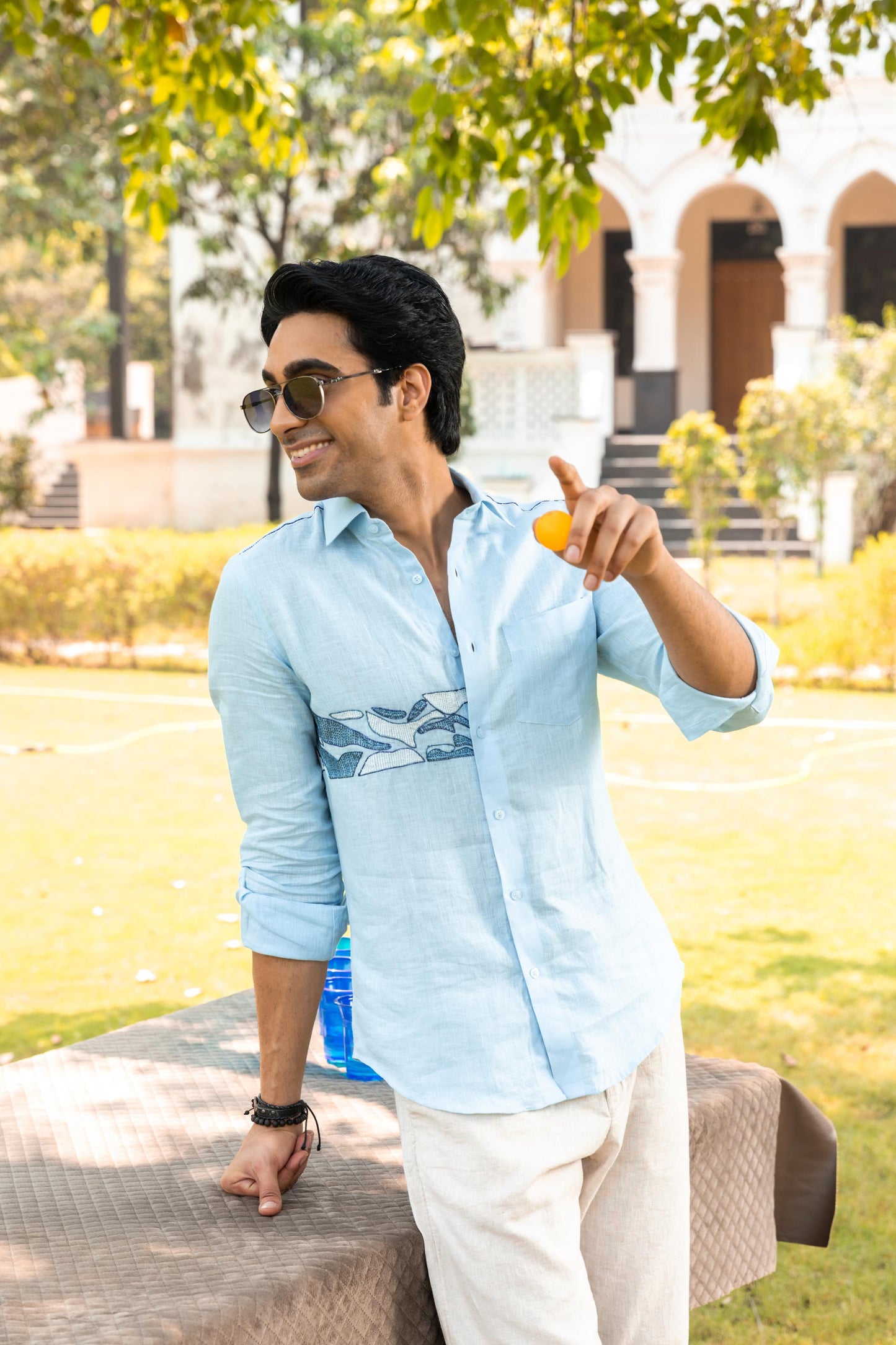 SKY DRIFT LINEN SHIRT