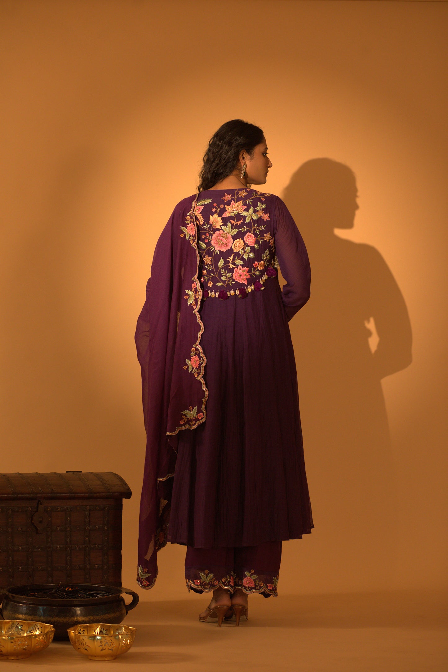 PURPLE ANARKALI SET