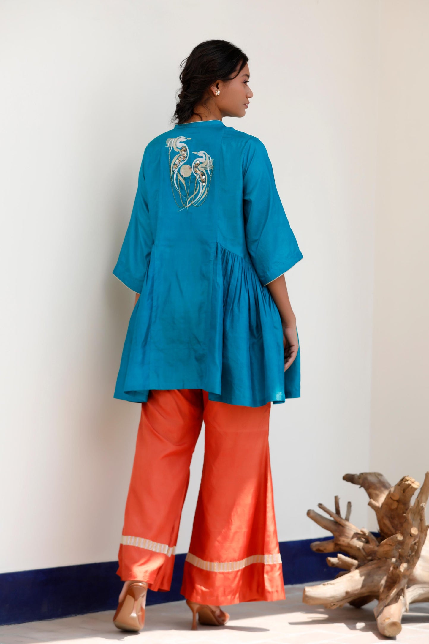 BLUE & ORANGE PANT SET