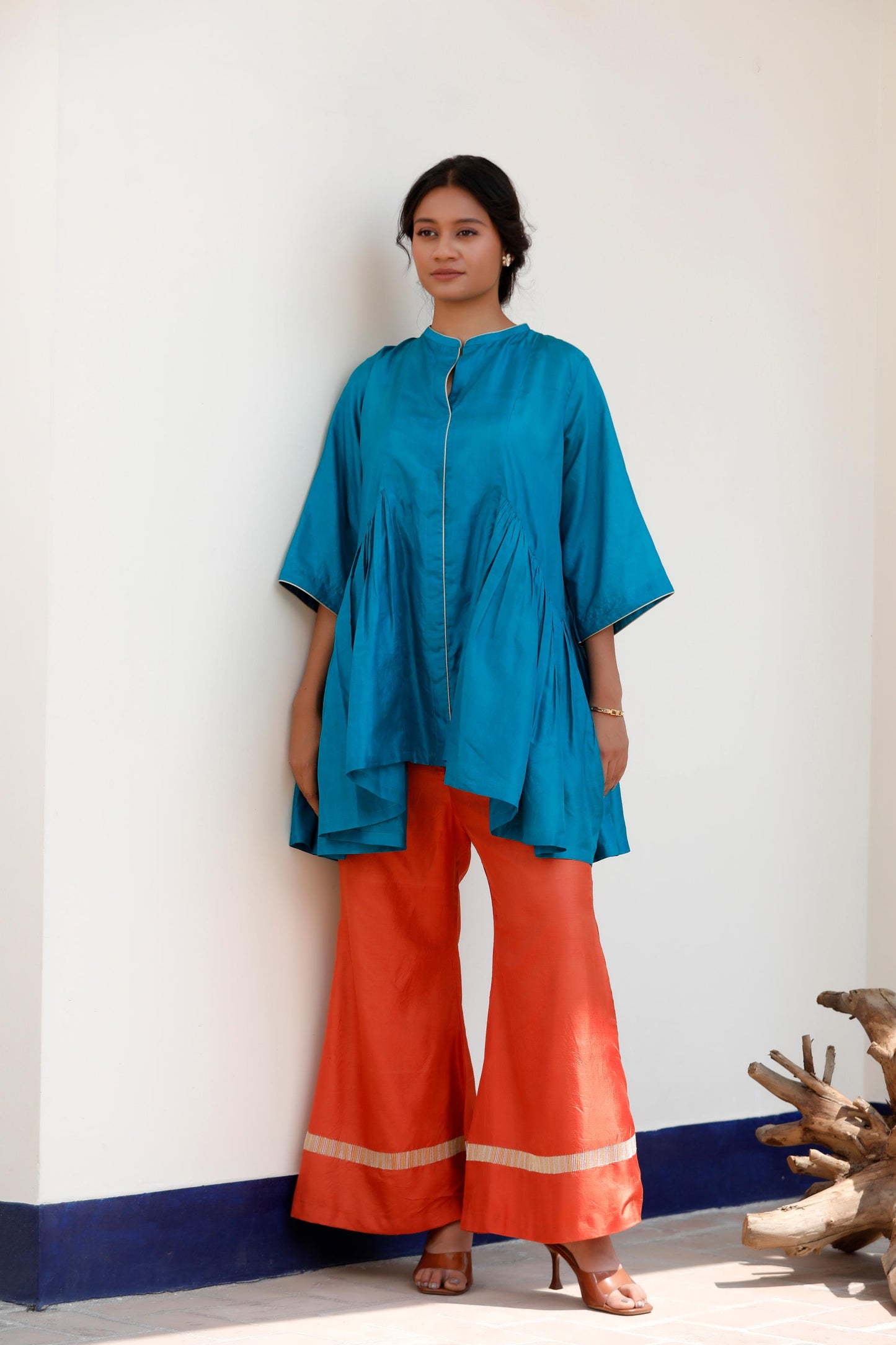 BLUE & ORANGE PANT SET