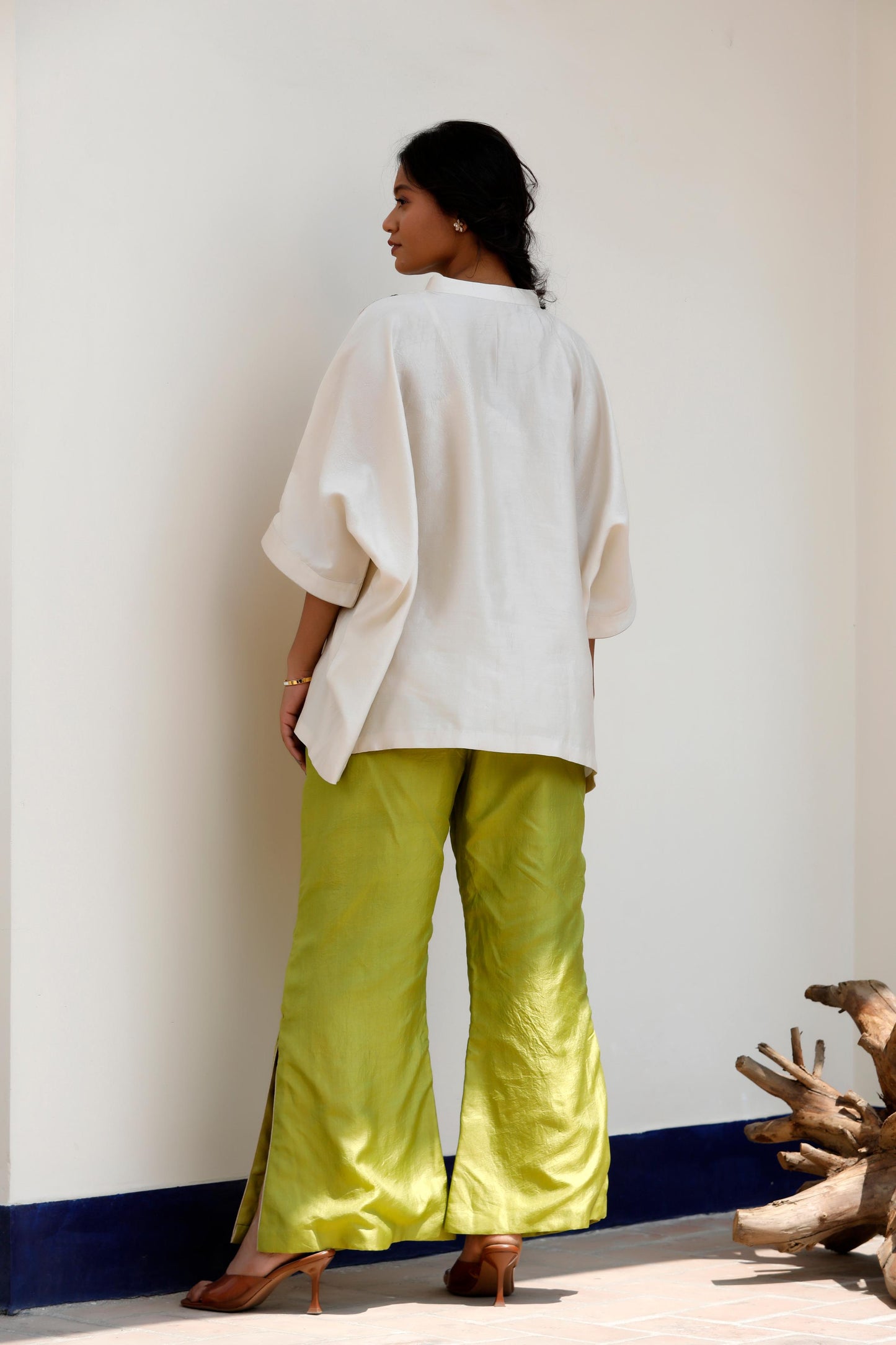 IVORY & GREEN PANT SET
