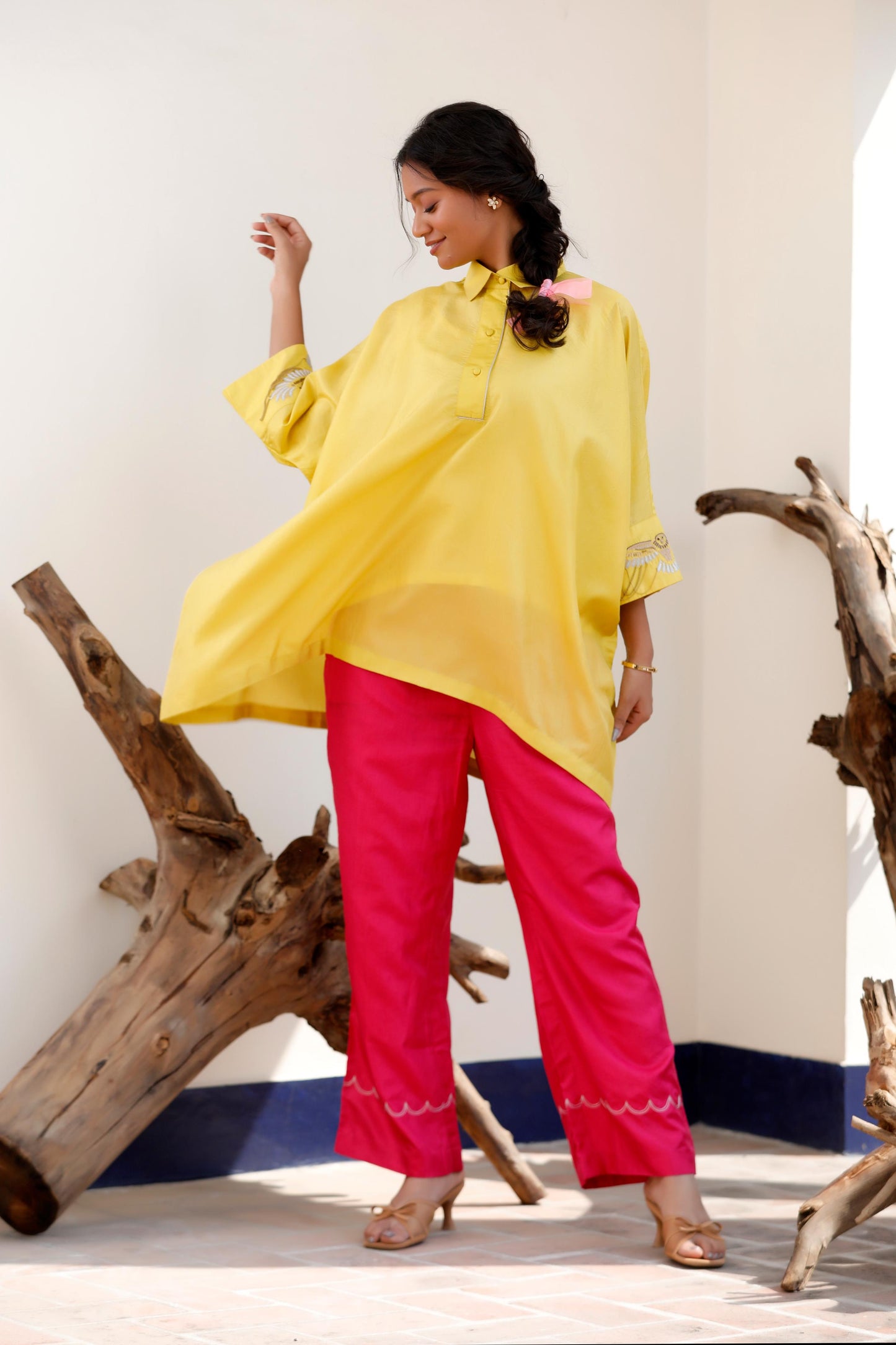 YELLOW & PINK PANT SET