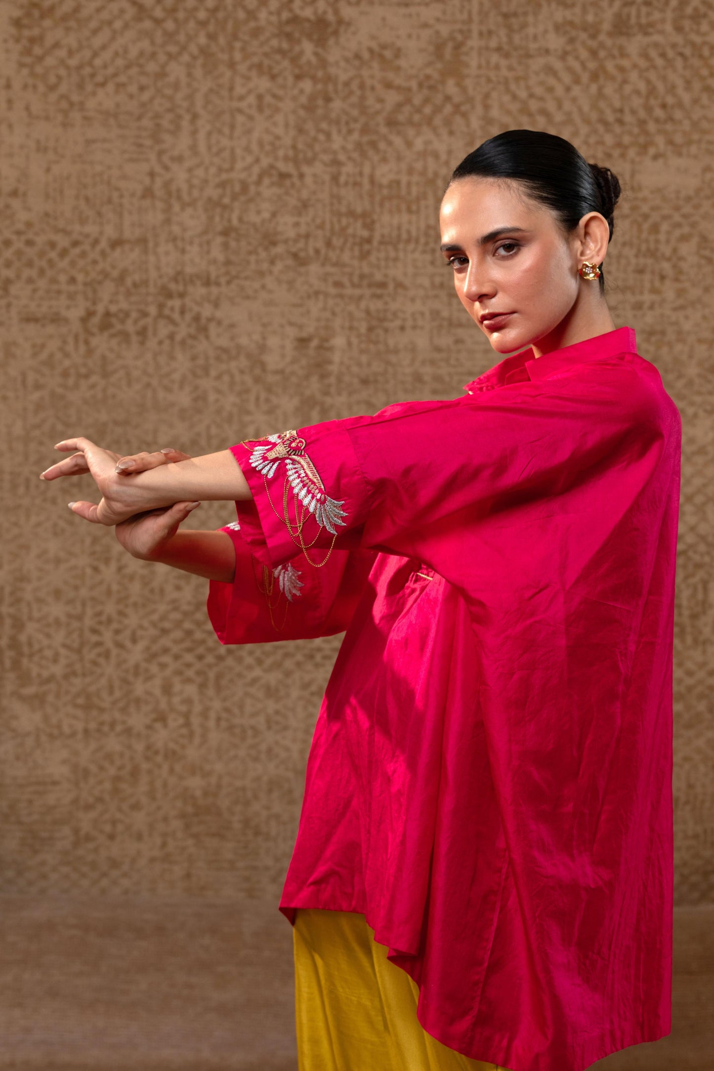 TINKA SHIRT KAFTAN YELLOW WITH YELLOWPANT