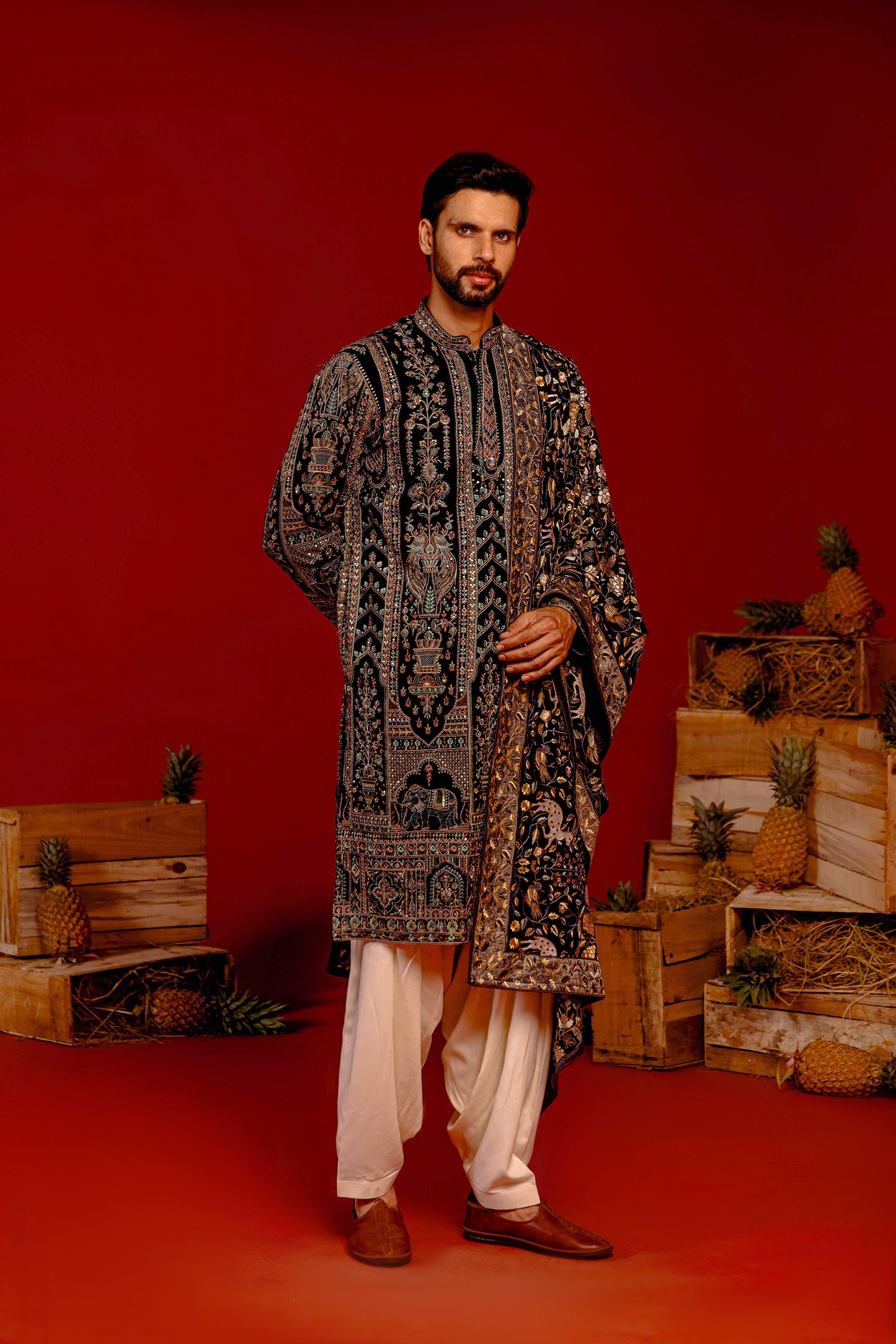 RUDRA BLACK KURTA SET
