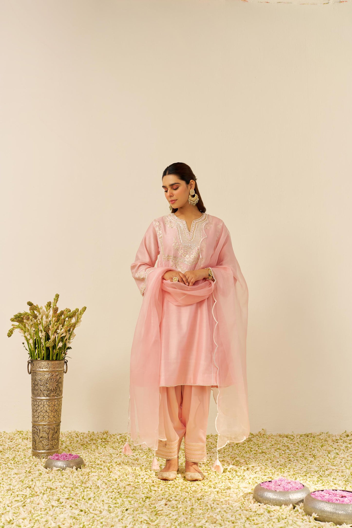 AIZA - SHORT CHAUGA WITH SALWAR AND DUPATTA