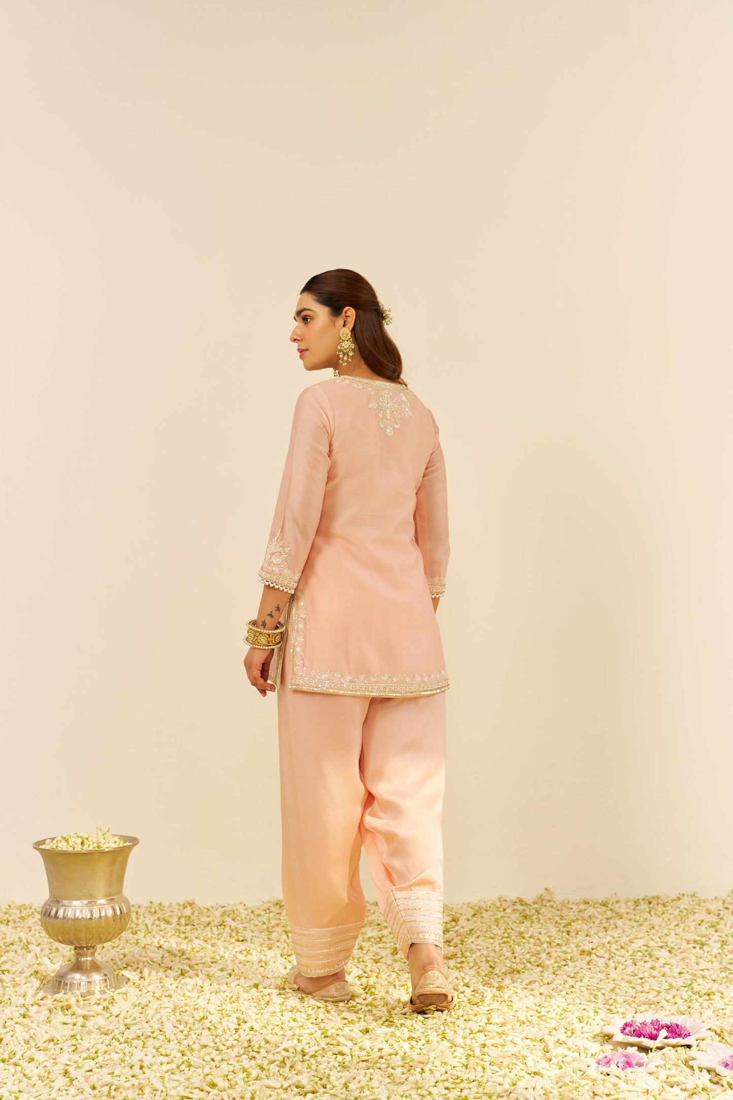 HANIYA - SHORT KURTA WITH SALWAR AND DUPATTA