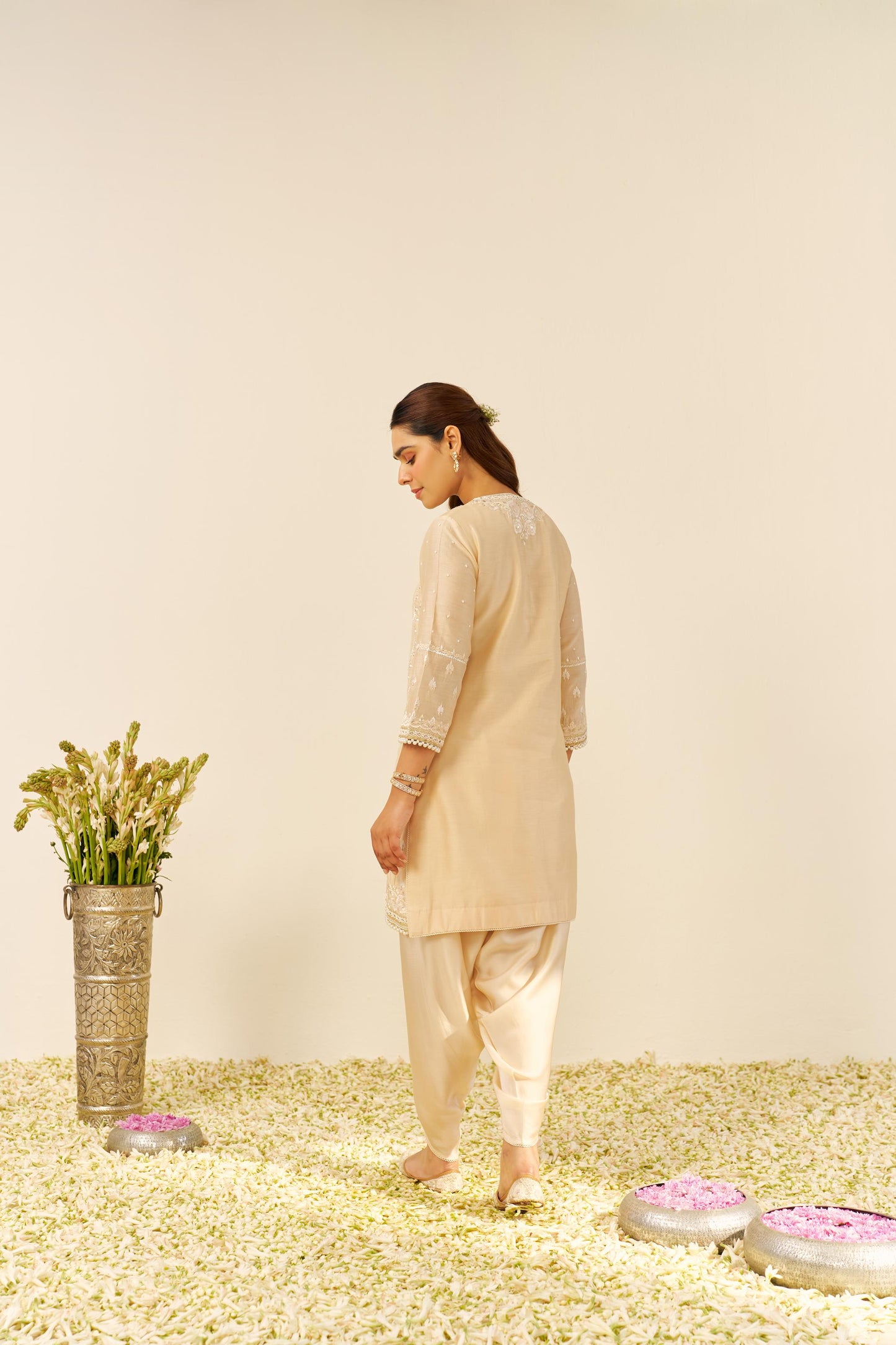 ZAHRA - SHORT KURTA WITH DHOTI AND DUPATTA