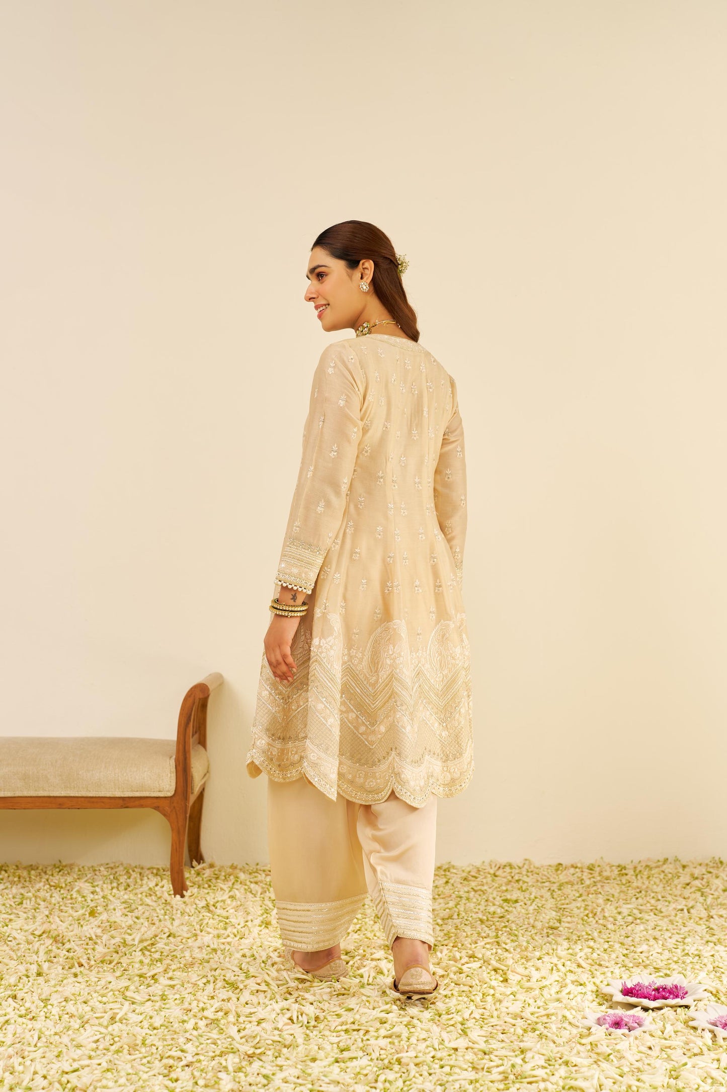 MEERAM - SHORT ANARKALI WITH SALWAR AND DUPATTA