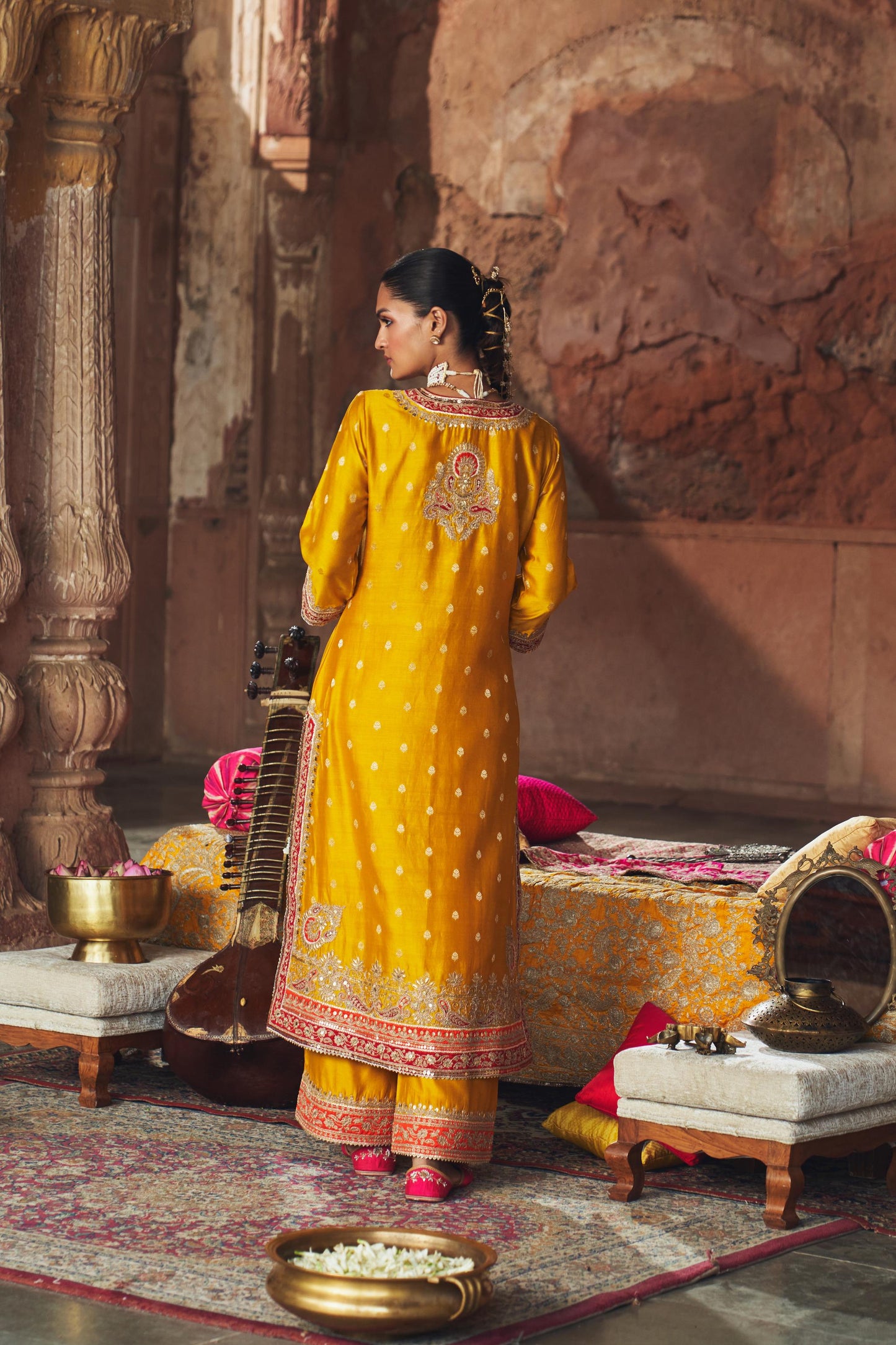 SOBIA - LONG KURTA WITH PALAZZO AND DUPATTA