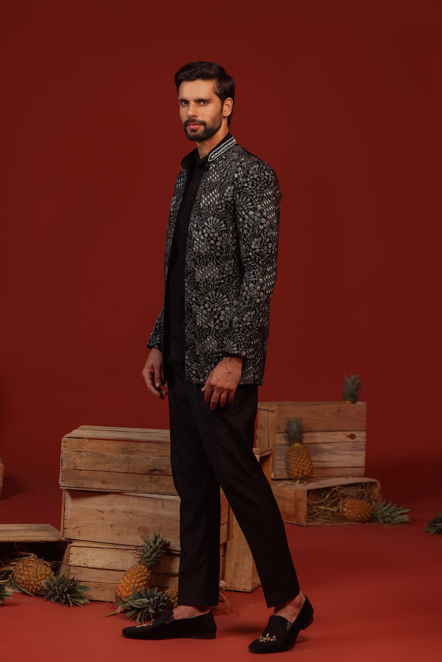 RITHVIK BLACK JODHPURI SET