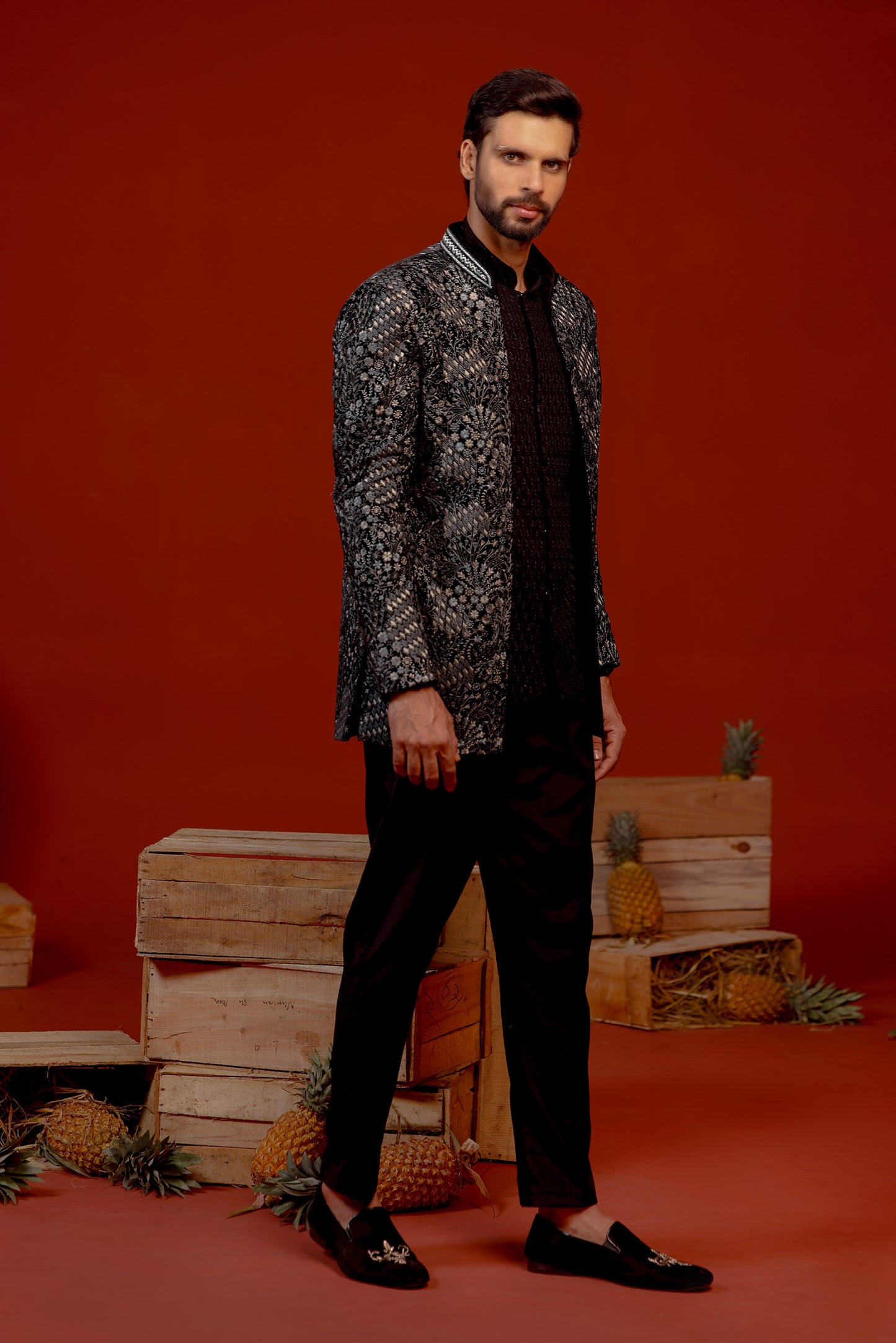 RITHVIK BLACK JODHPURI SET
