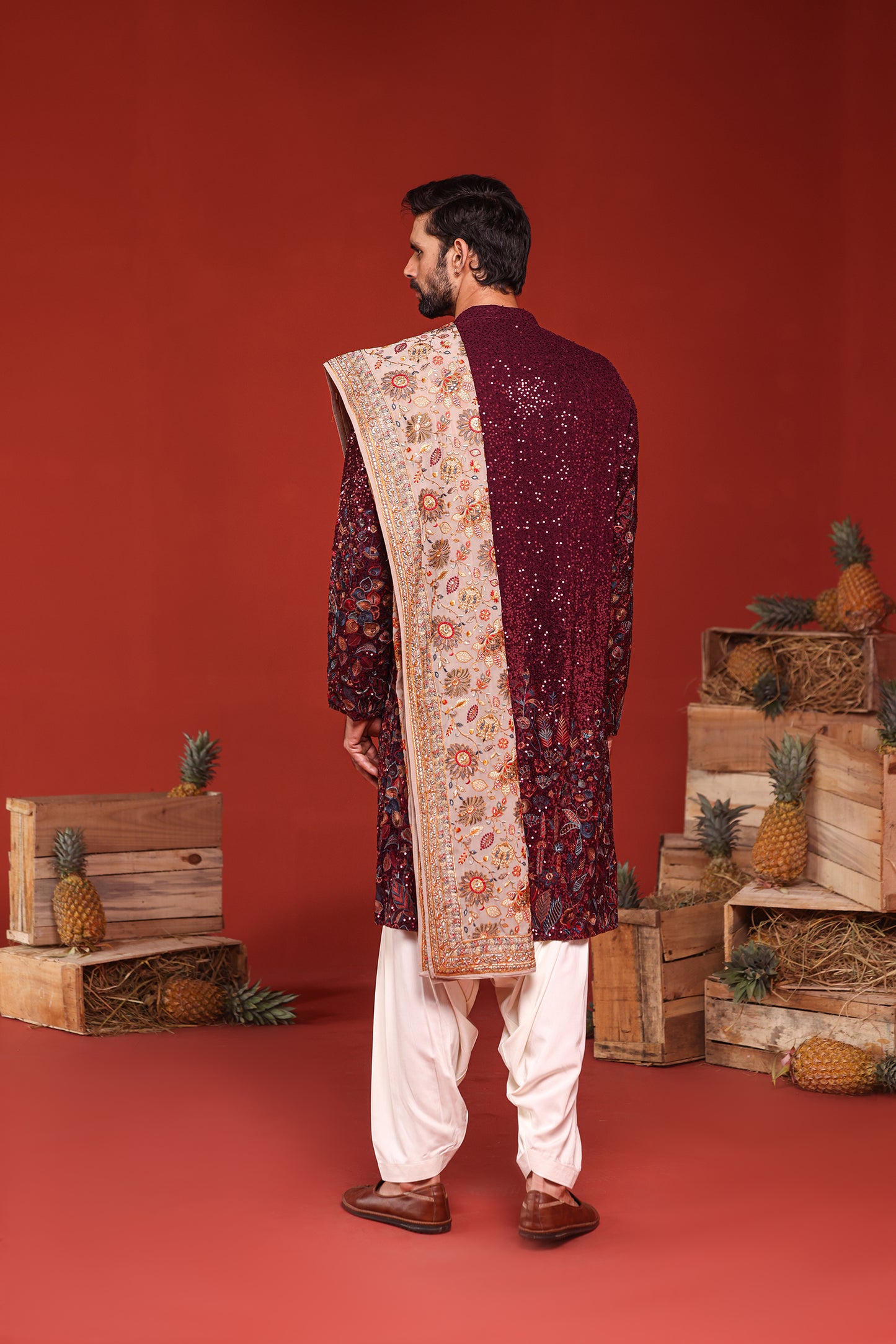 KUSH WINE KURTA SET