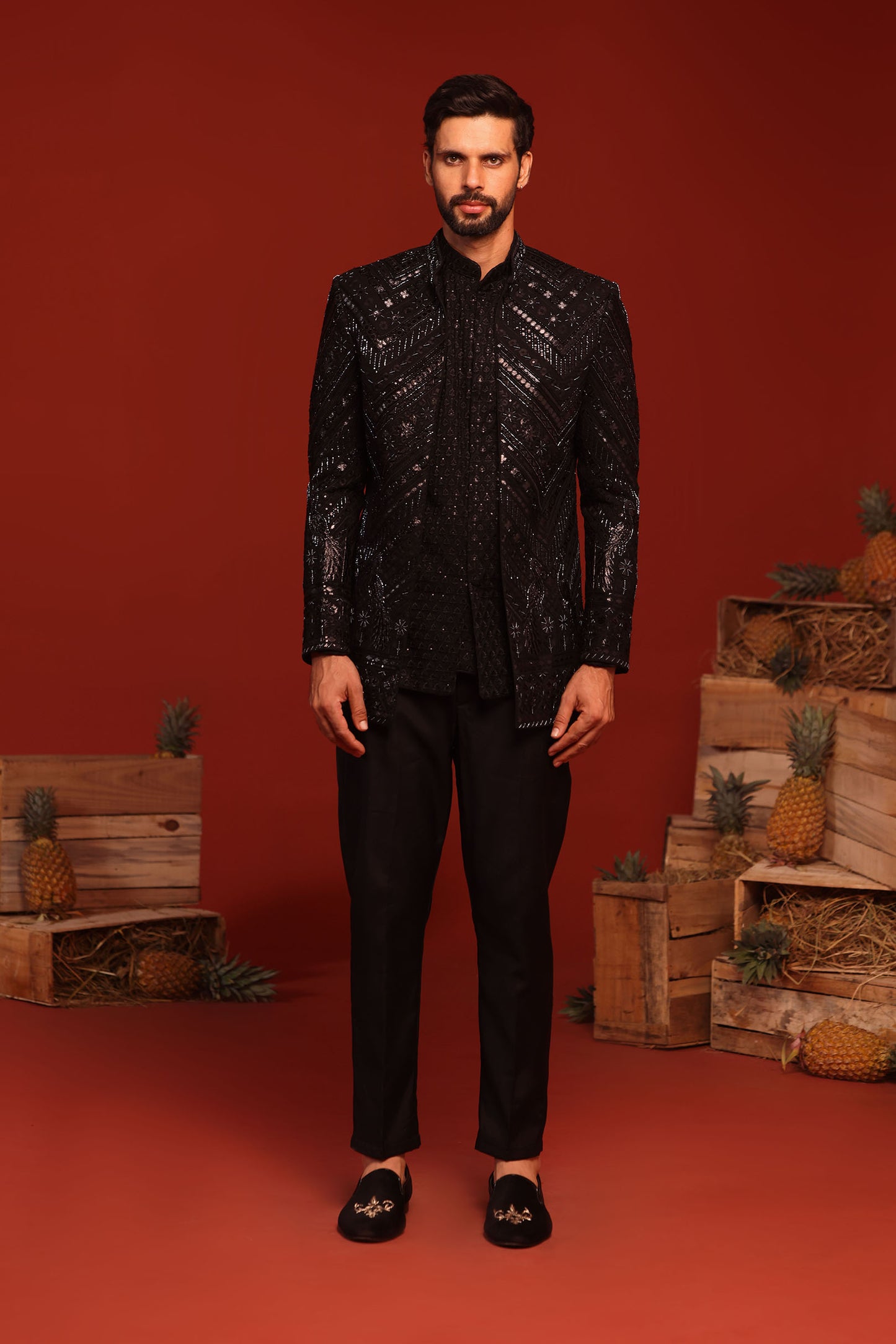 ANMAY BLACK JODHPURI SET
