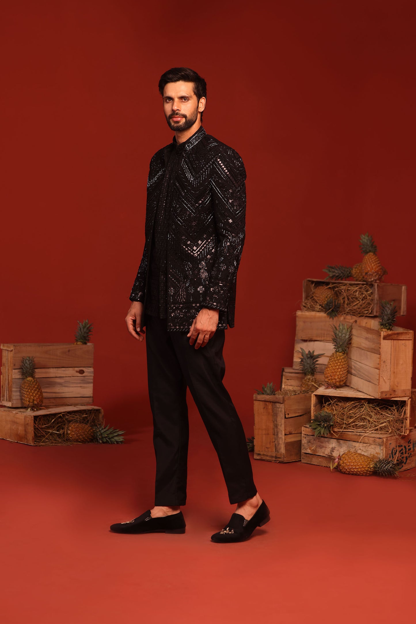 ANMAY BLACK JODHPURI SET