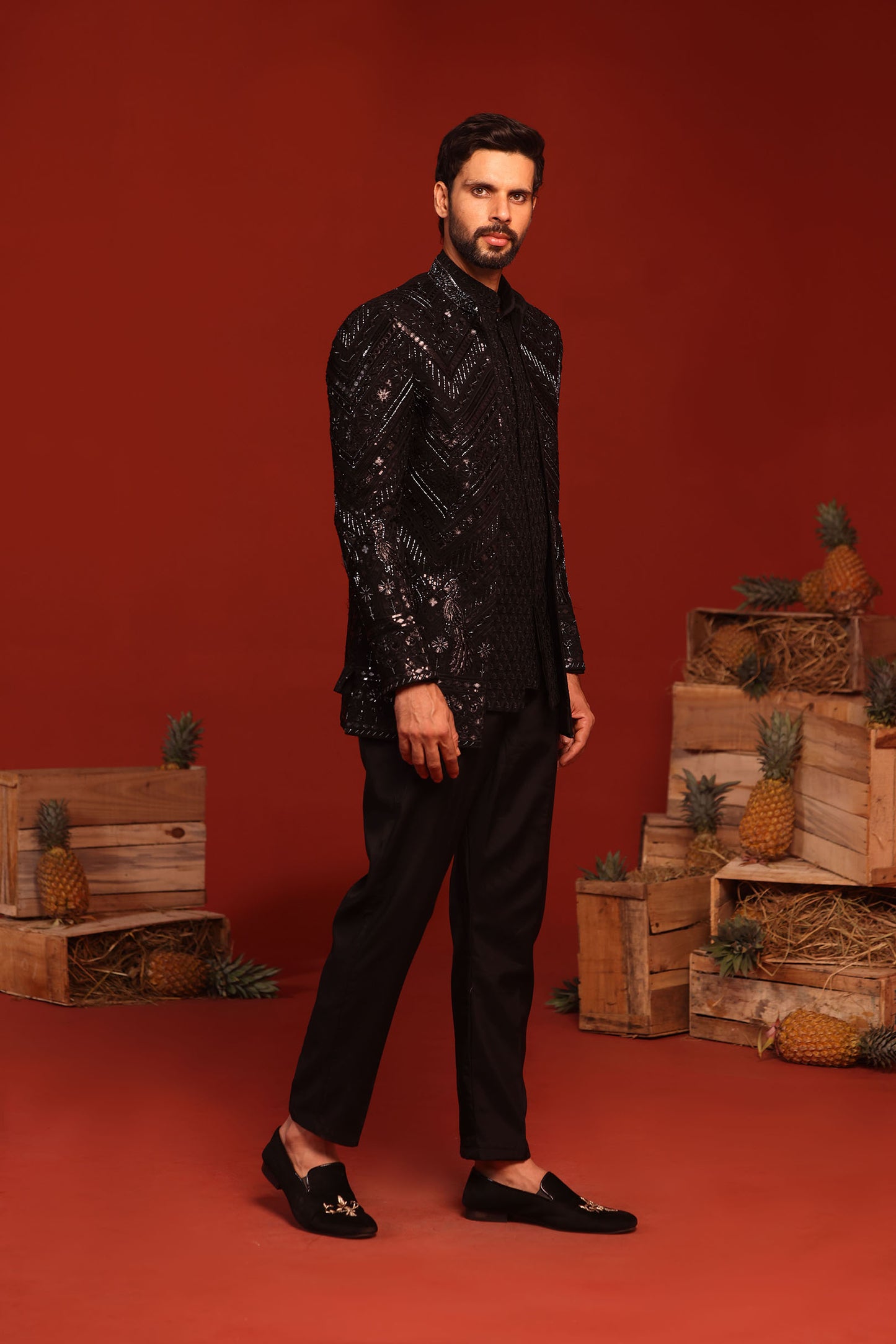 ANMAY BLACK JODHPURI SET