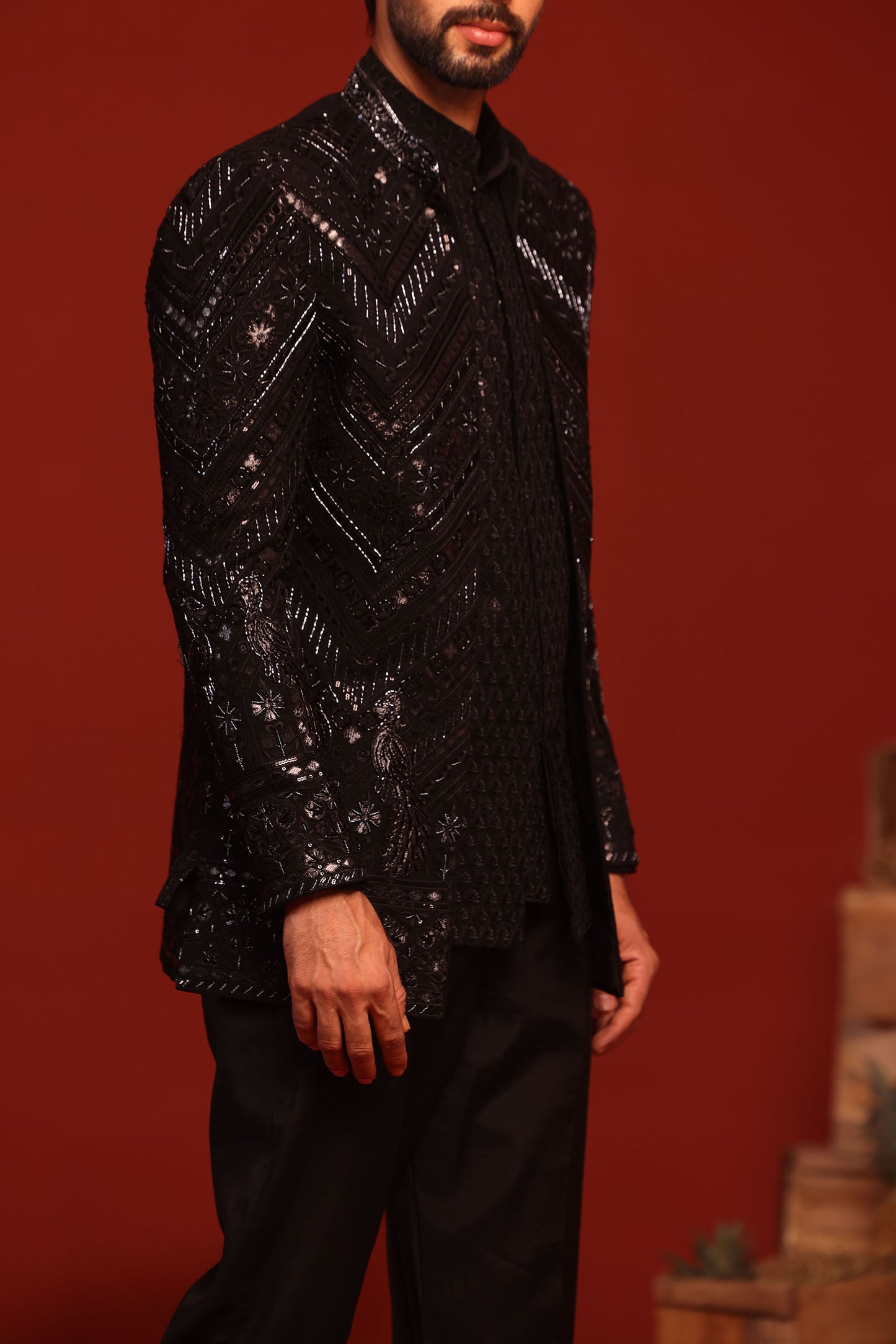 ANMAY BLACK JODHPURI SET