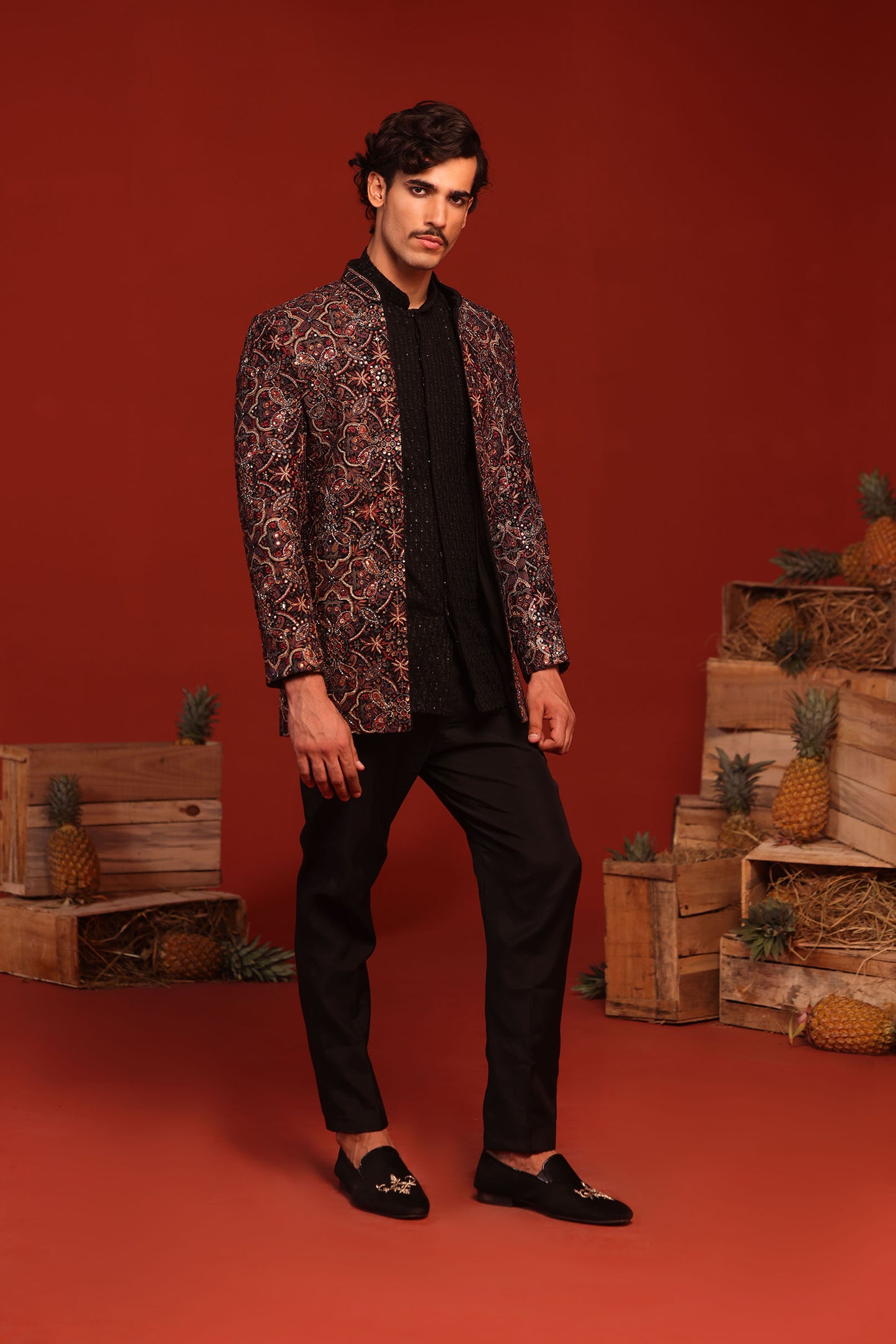 VIBHOR BLACK JODHPURI SET