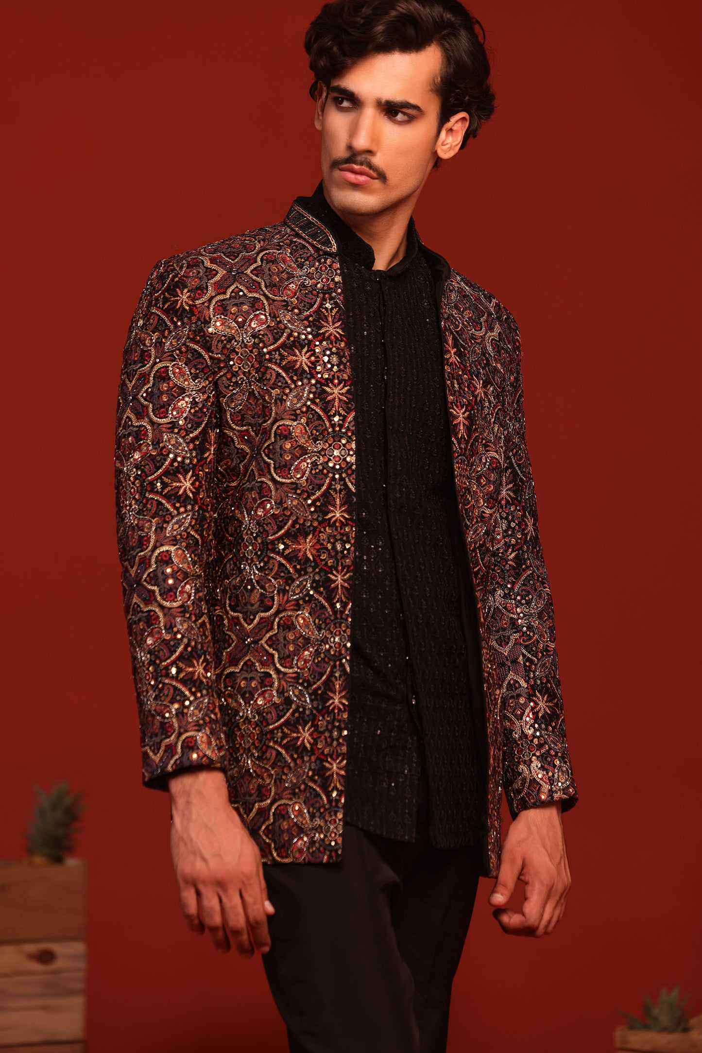 VIBHOR BLACK JODHPURI SET