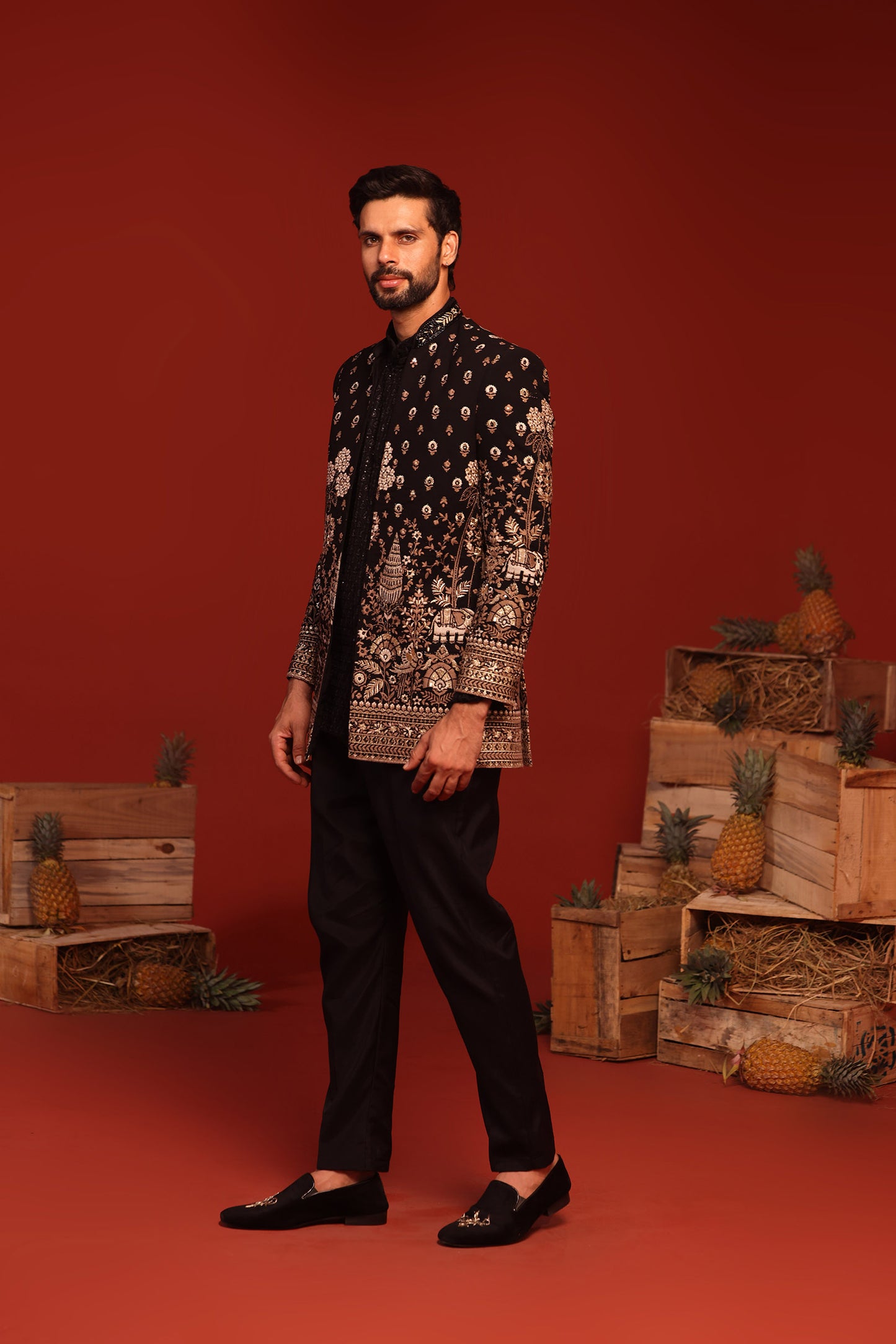 SUKRIT BLACK JODHPURI SET