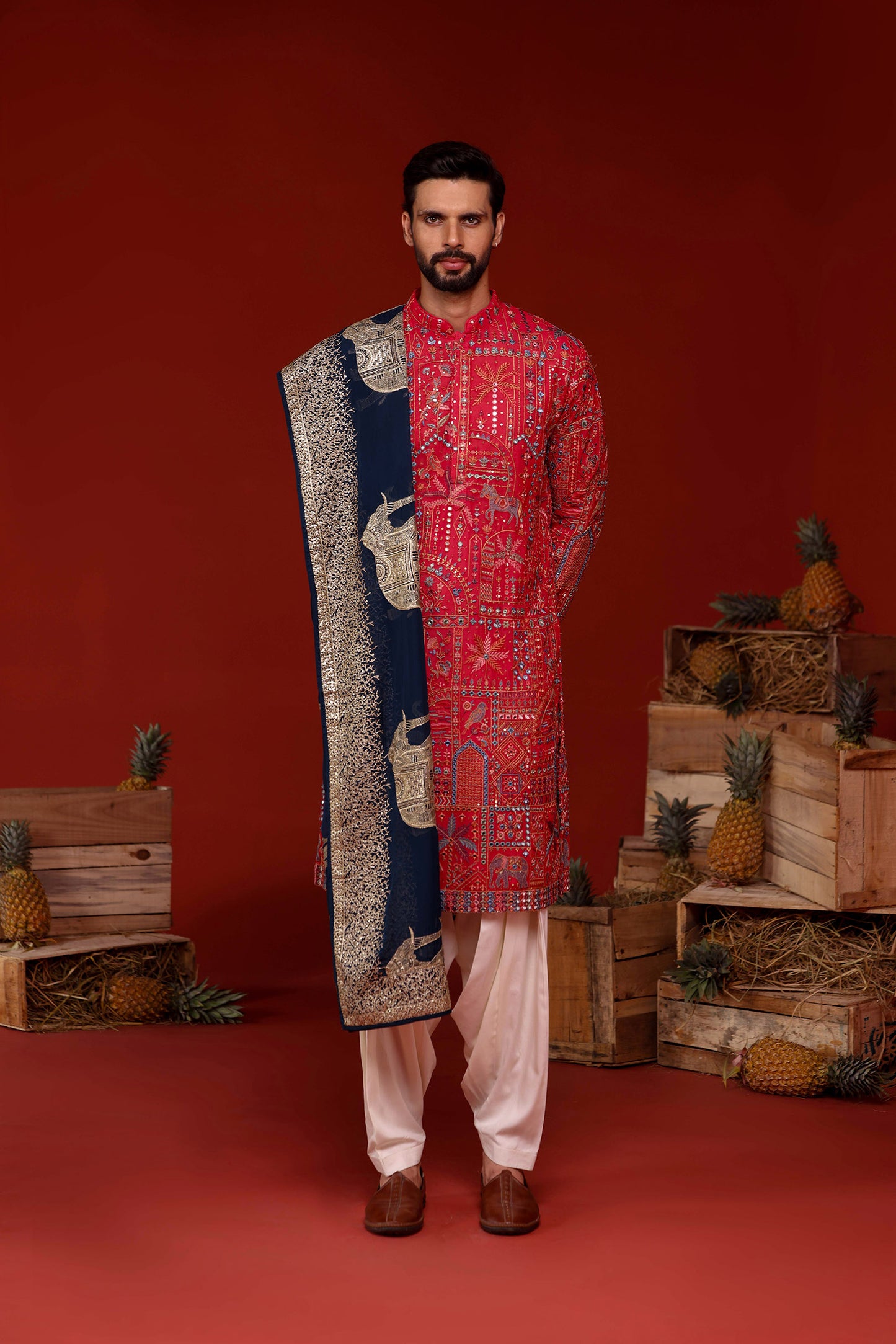 UTTAM HOT PINK KURTA SET