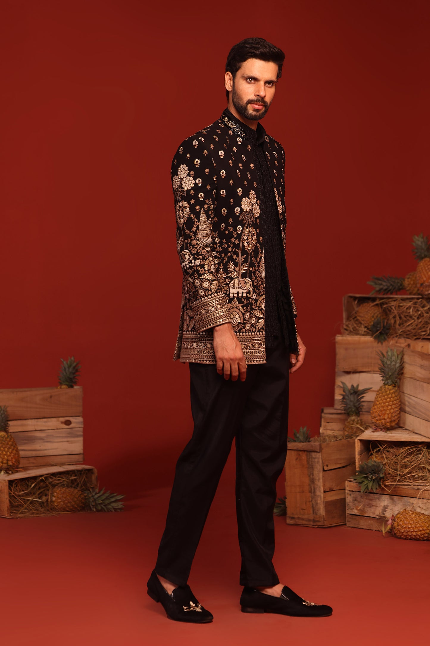 SUKRIT BLACK JODHPURI SET