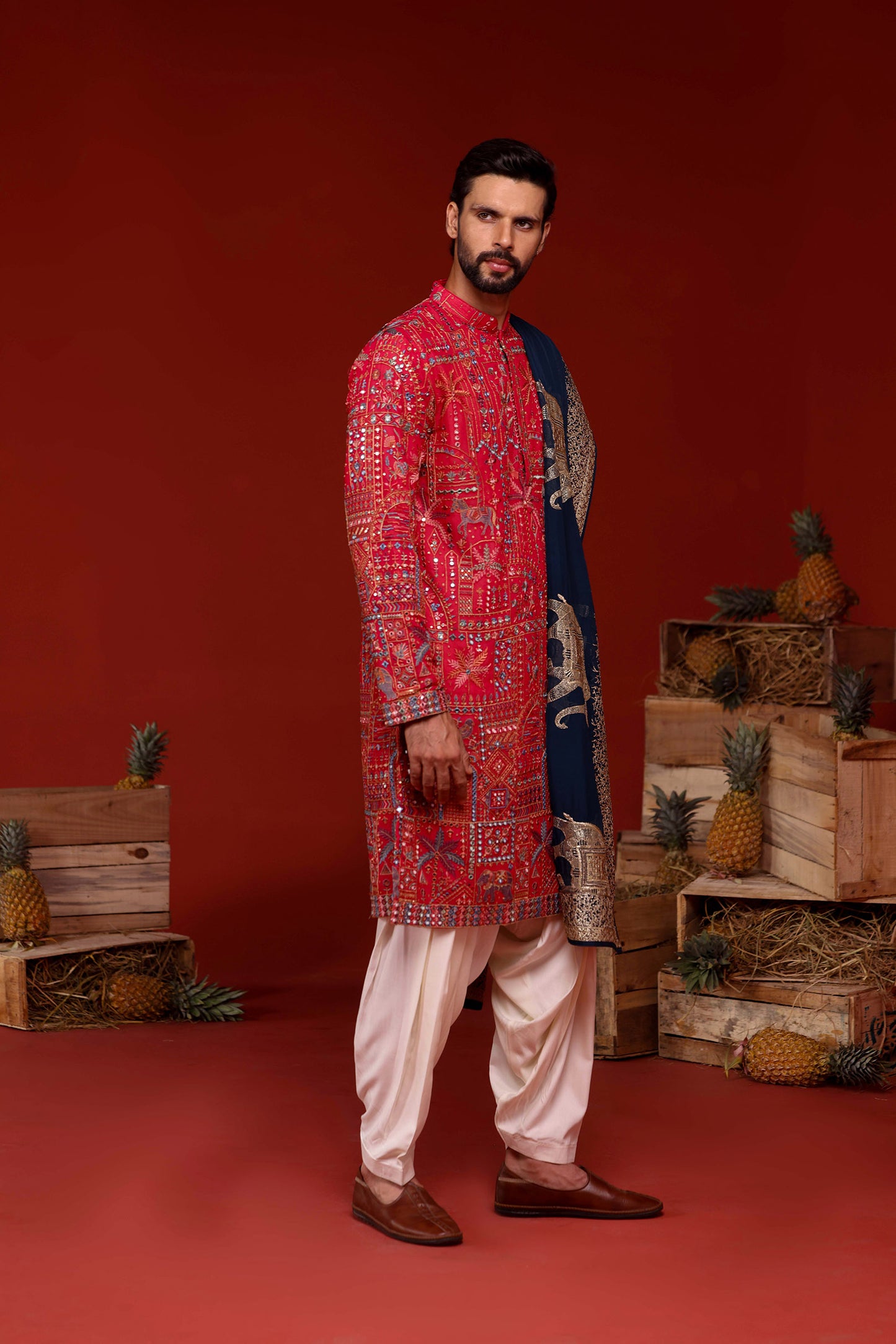UTTAM HOT PINK KURTA SET