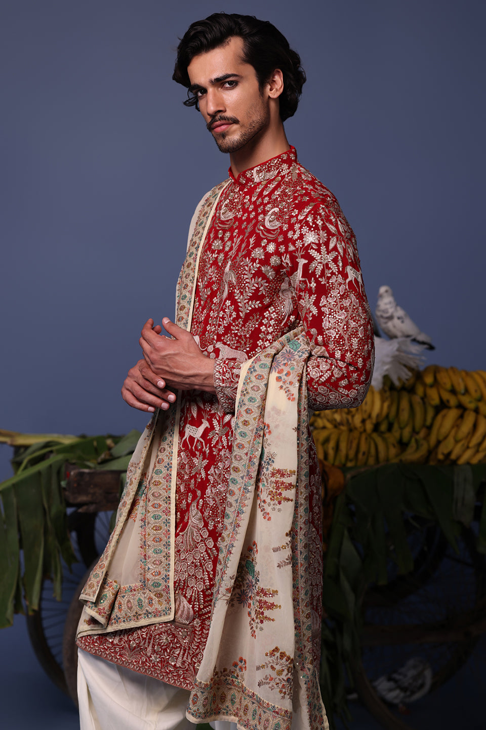 NAZM MAROON KURTA SET