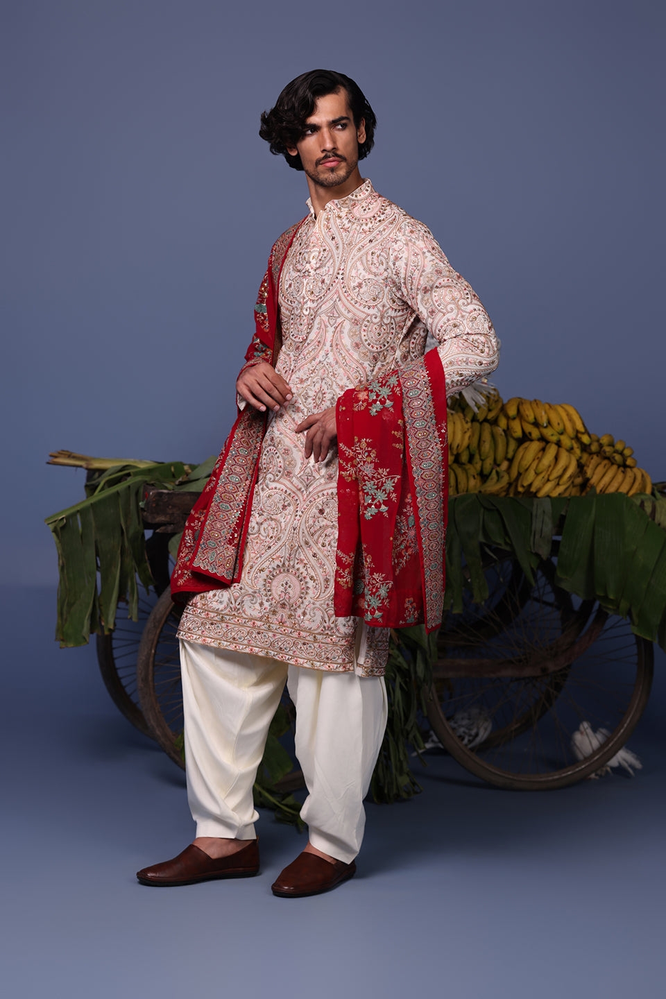 KHUSRO PINK KURTA SET