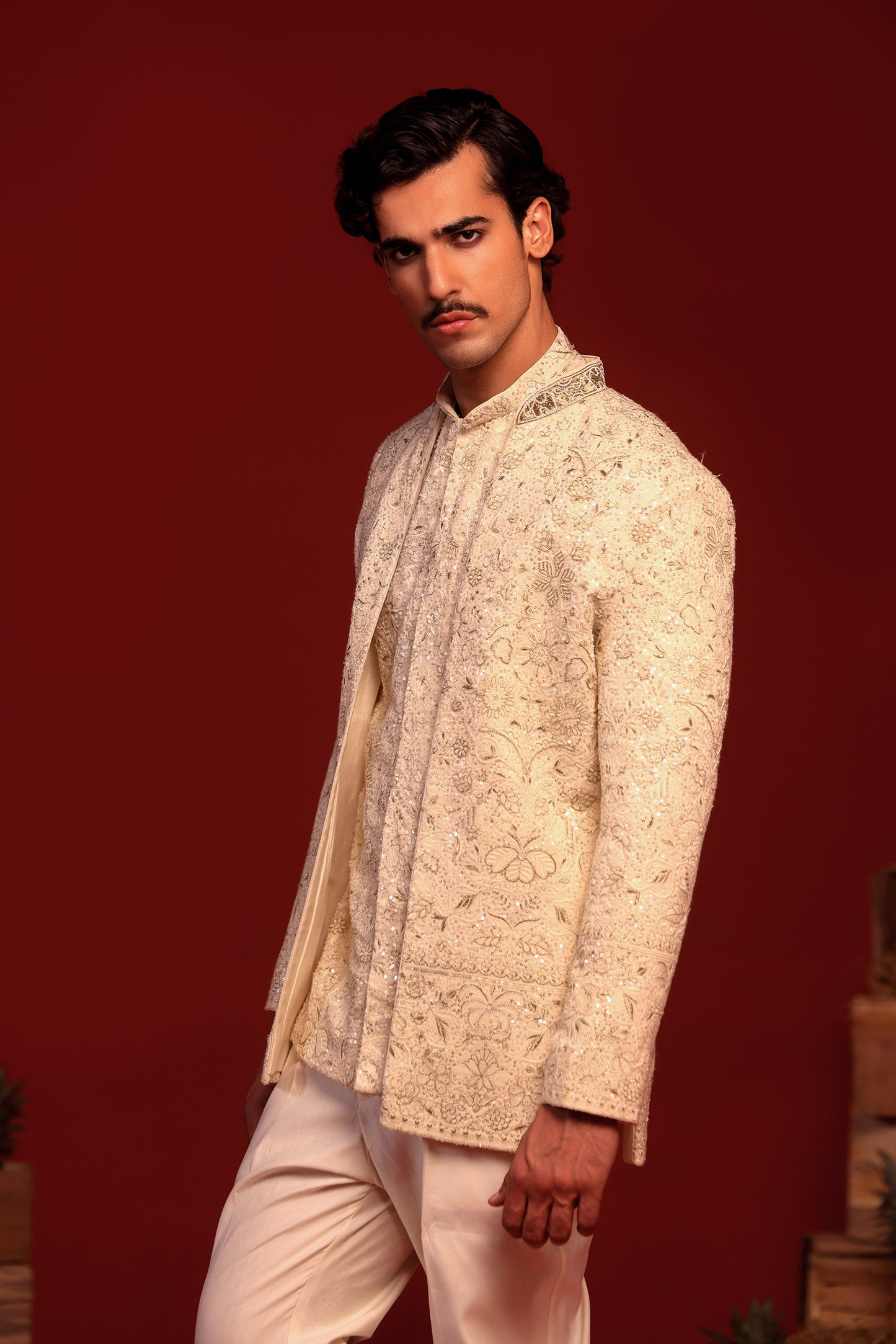 SAMPAT CREAM JODHPURI SET