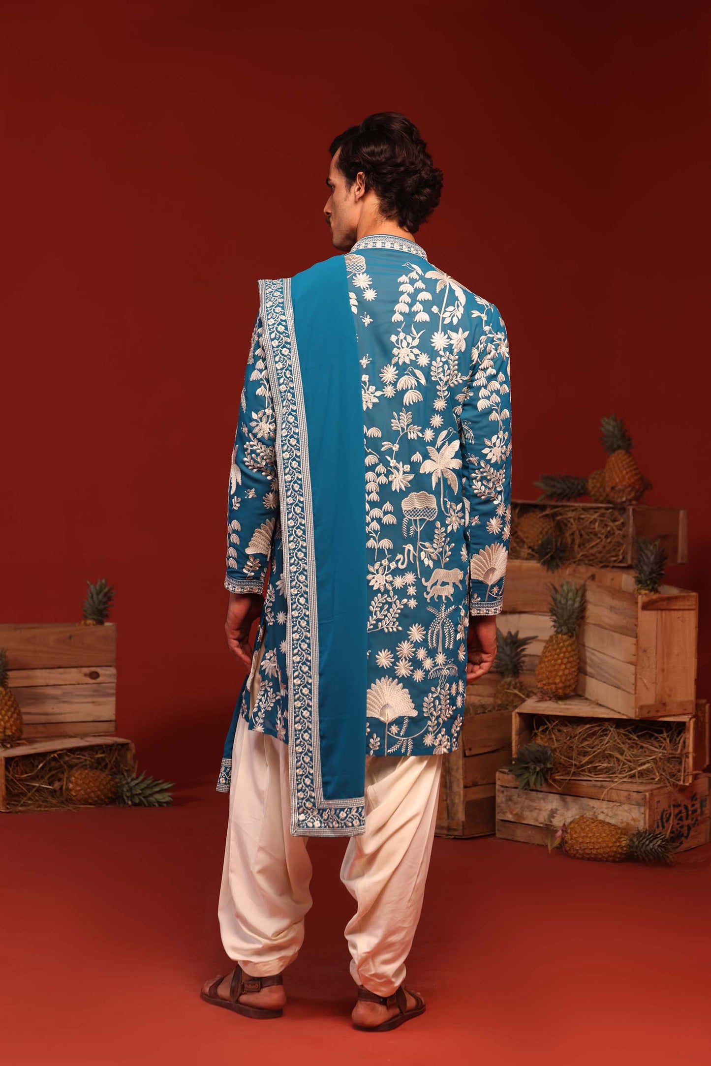 SAMAR TEAL BLUE KURTA SET